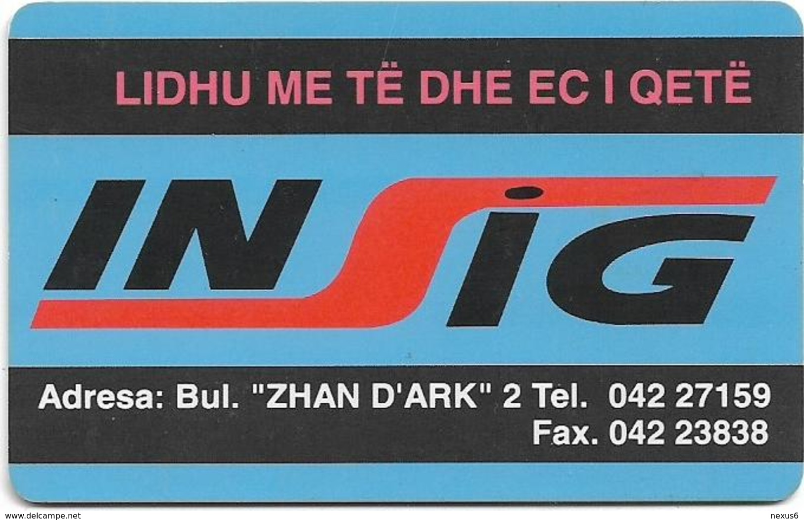 Albania - Albtelecom - Insig - ALB-05, 10.1996, 50Units, 100.000ex, Used - Albania