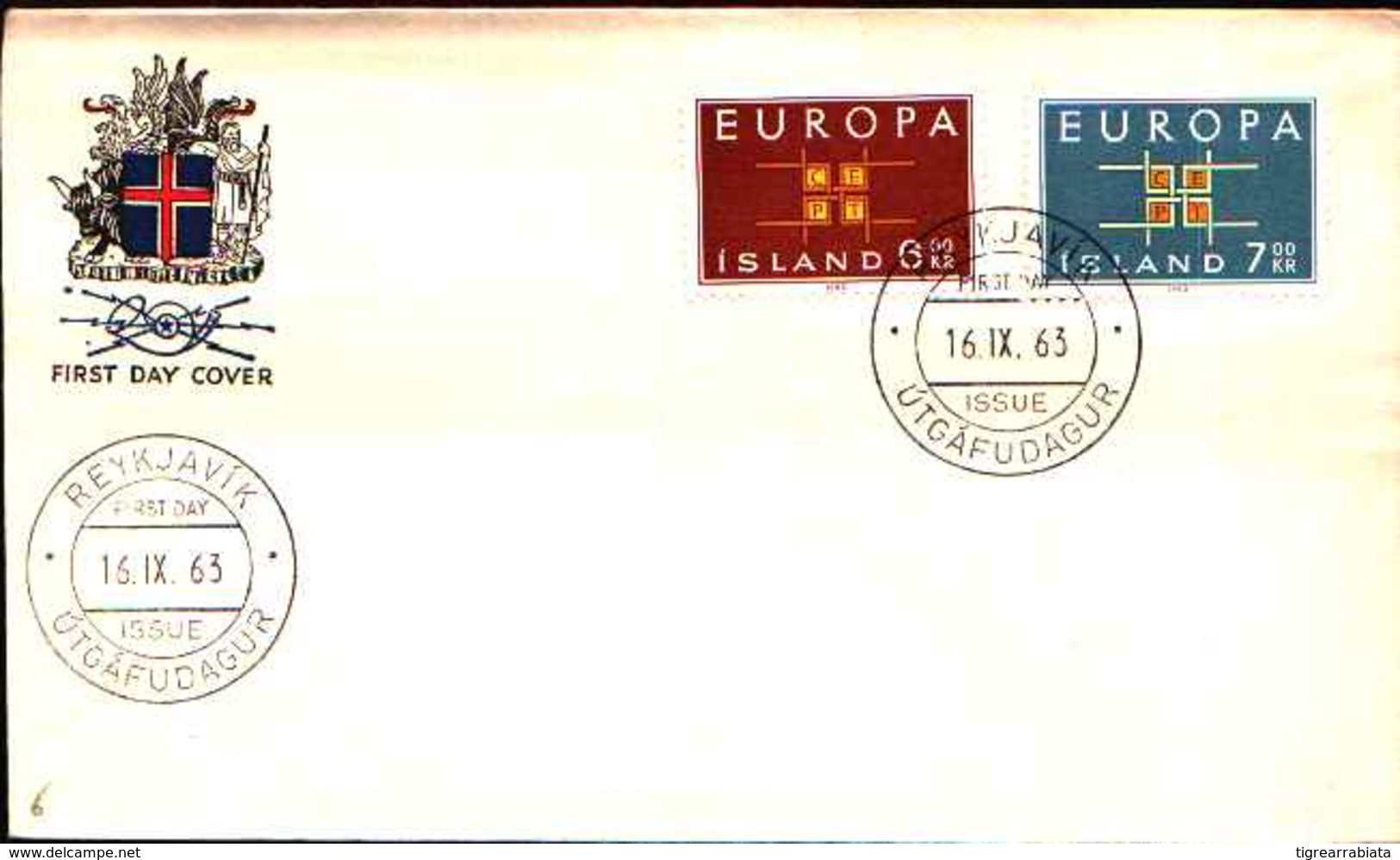 12652a) Island-  F.D.C.SERIE COMPLETA - EUROPA  CEPT DEL1963 - FDC