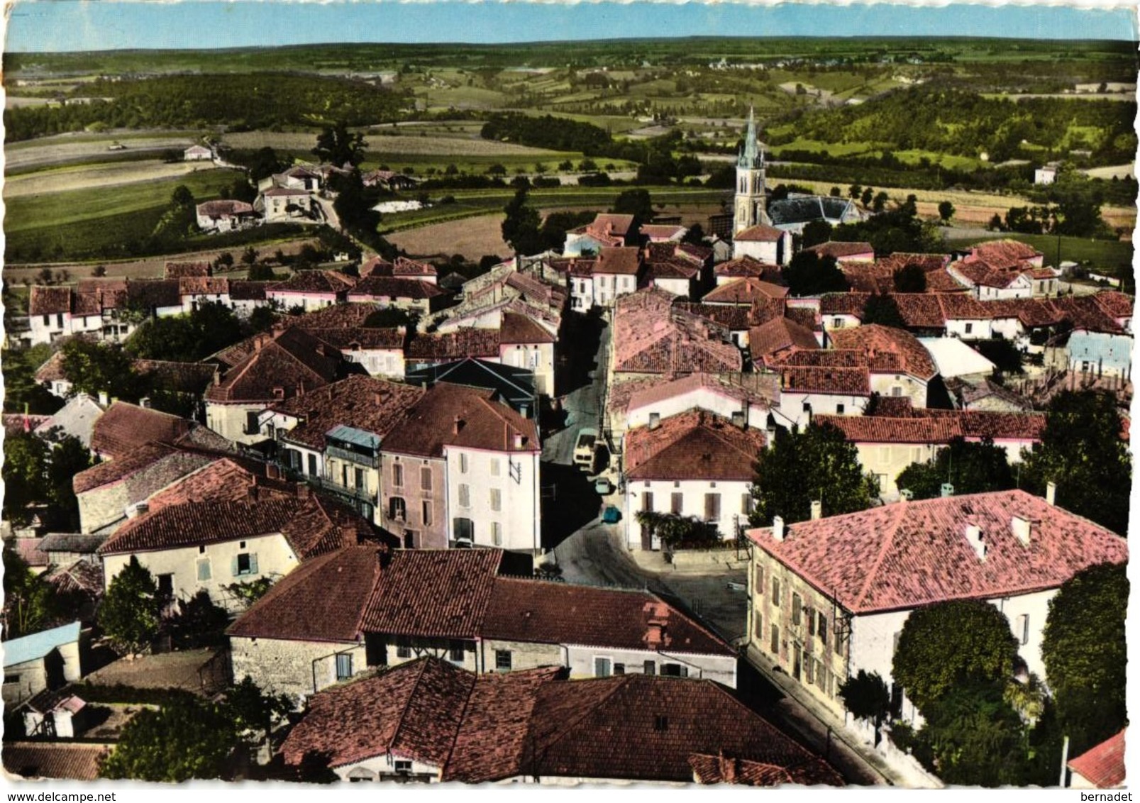 82 .. BOURG DE VISA .. VUE GENERALE   ... EN AVION AU DESSUS DE .. 1967 - Bourg De Visa