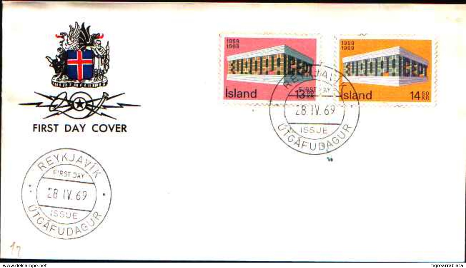 12655a) Island-  F.D.C.SERIE COMPLETA  - EUROPA  CEPT DEL1969 - FDC