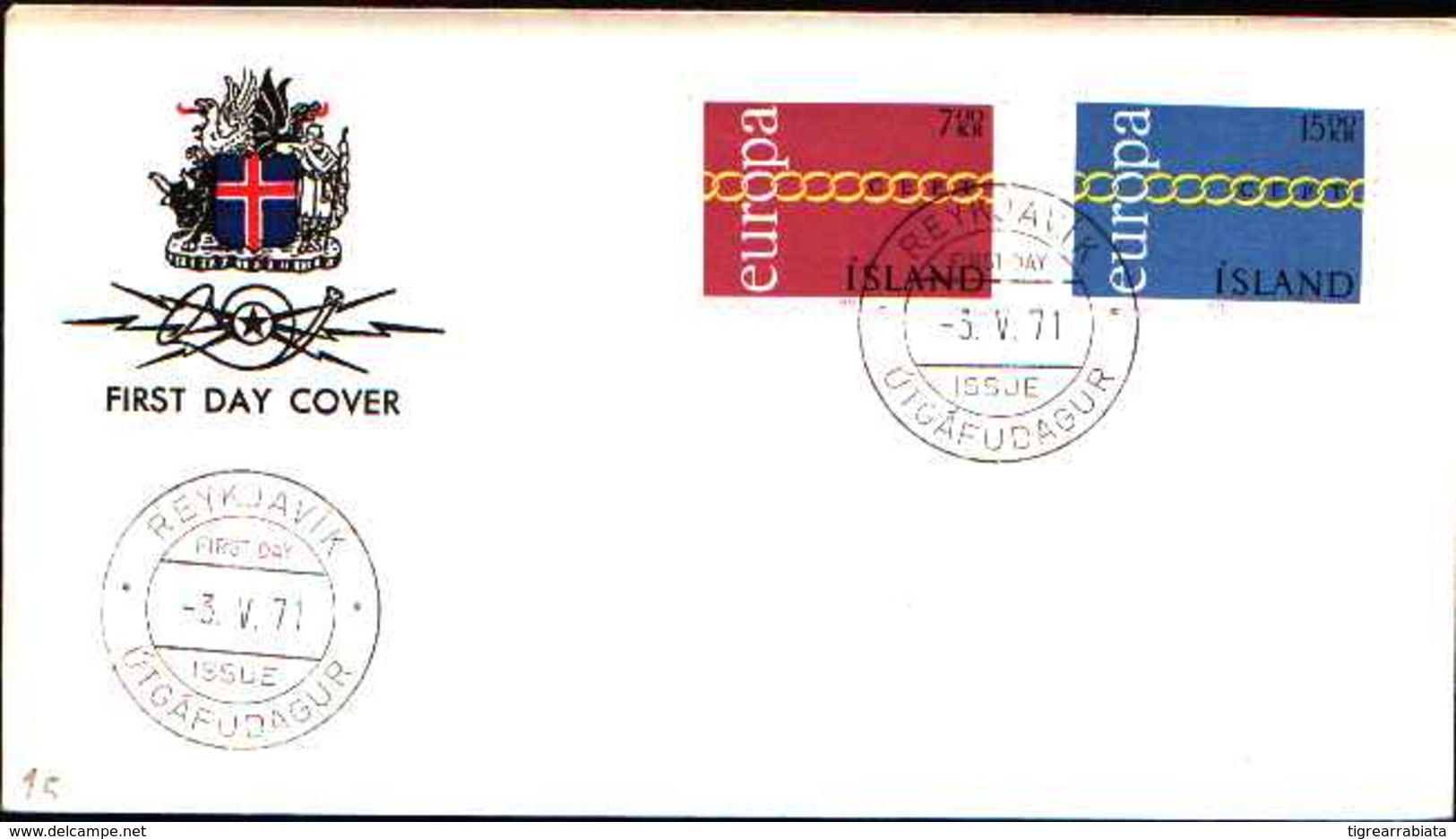 12653a) Island-  F.D.C.SERIE COMPLETA  - EUROPA  CEPT DEL1971 - FDC