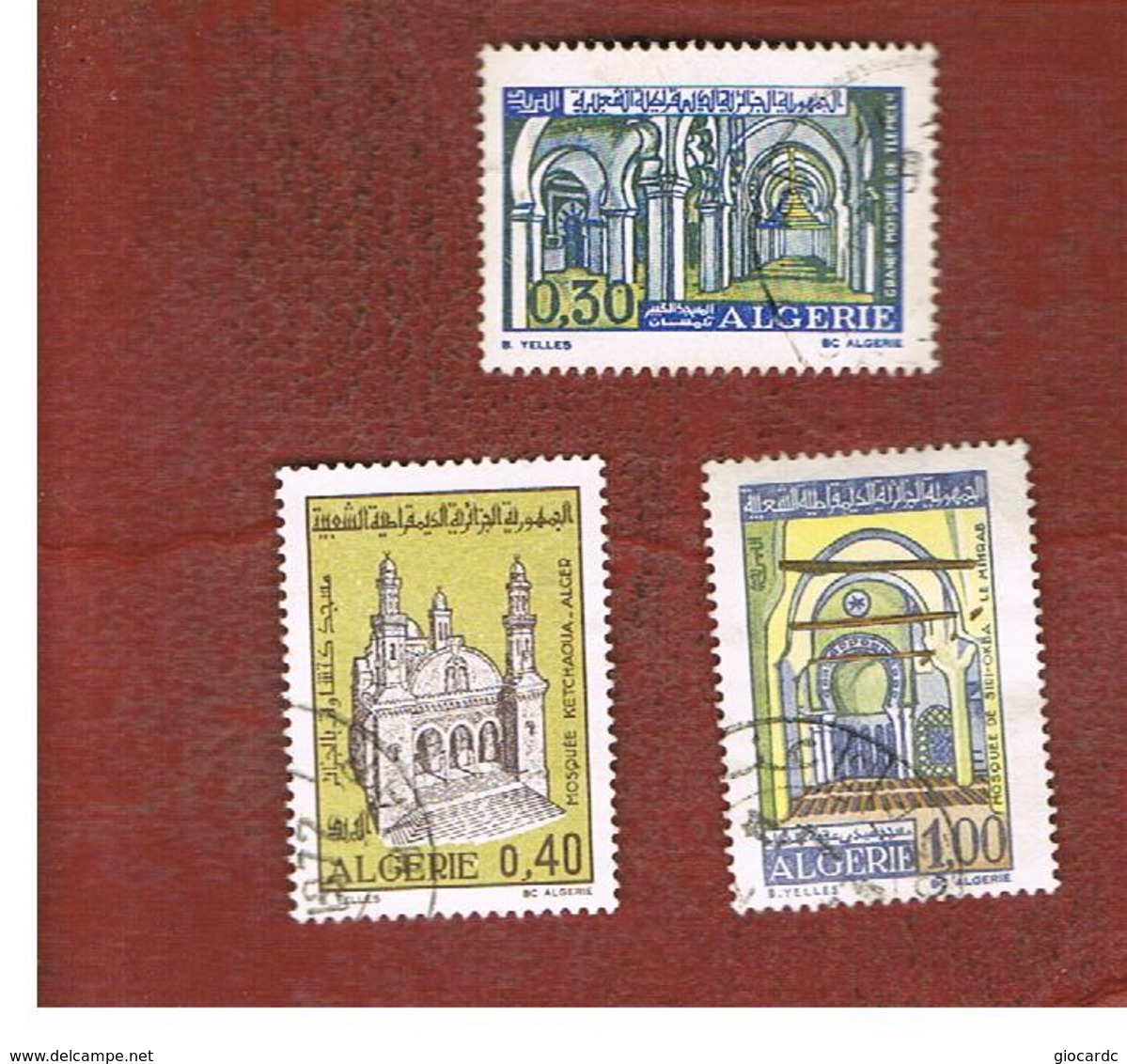 ALGERIA - SG 570 -  1970  MOSQUES (COMPLET SET OF 3)  - USED ° - Algeria (1962-...)