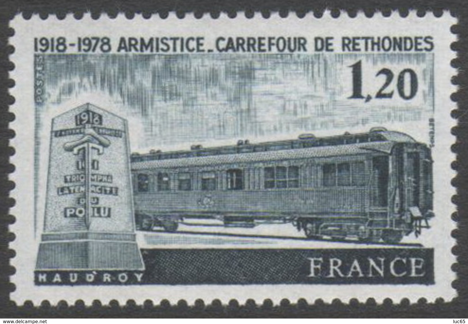 France Neuf Sans Charnière 1978 Train De L'armistice De Rethondes Première Guerre Mondiale  YT 2022 - Nuevos