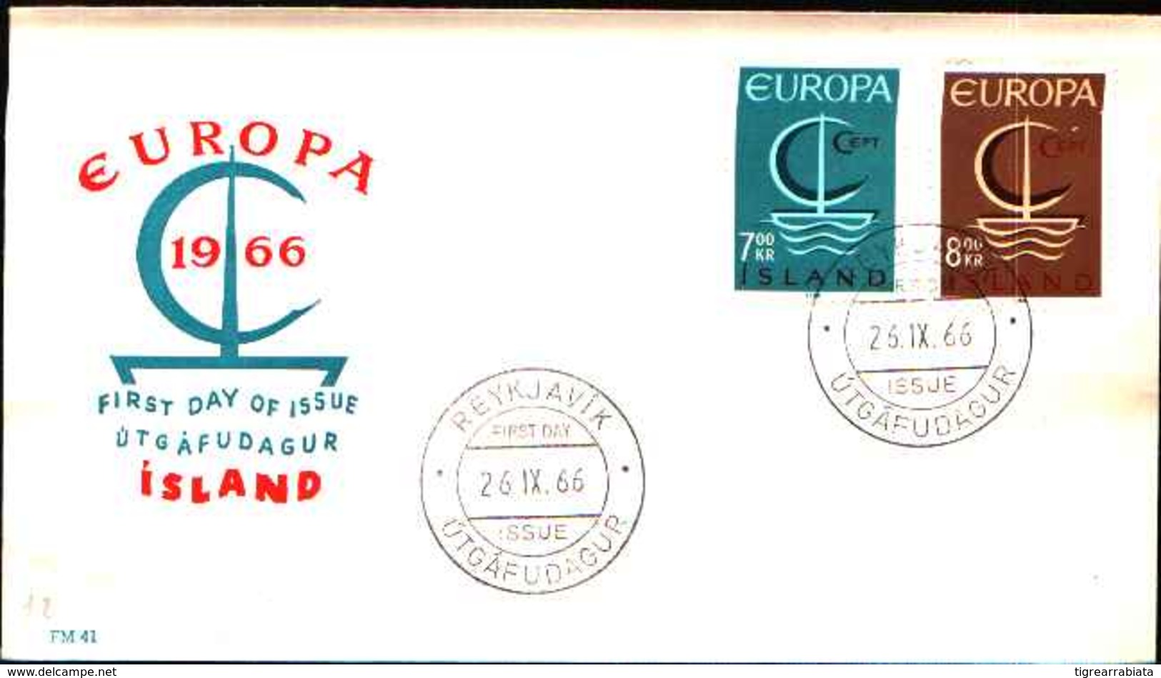 12658a) Island-  F.D.C.SERIE COMPLETA  - EUROPA  CEPT DEL1966 - FDC