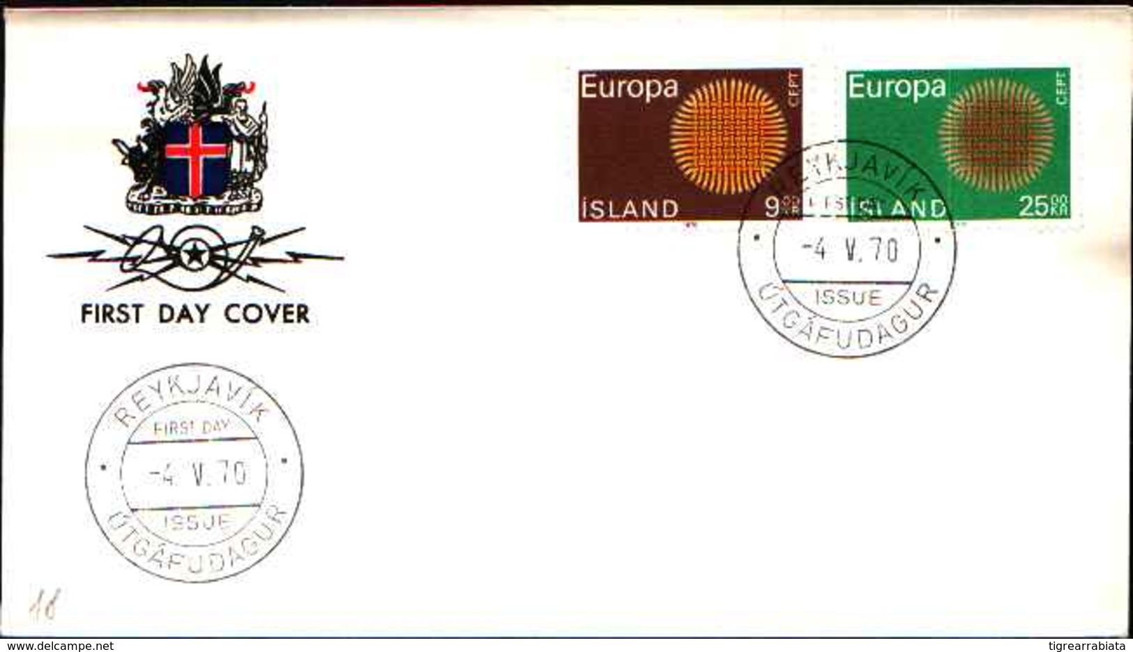 12661a) Island-  F.D.C.SERIE COMPLETA  - EUROPA  CEPT DEL1970 - FDC