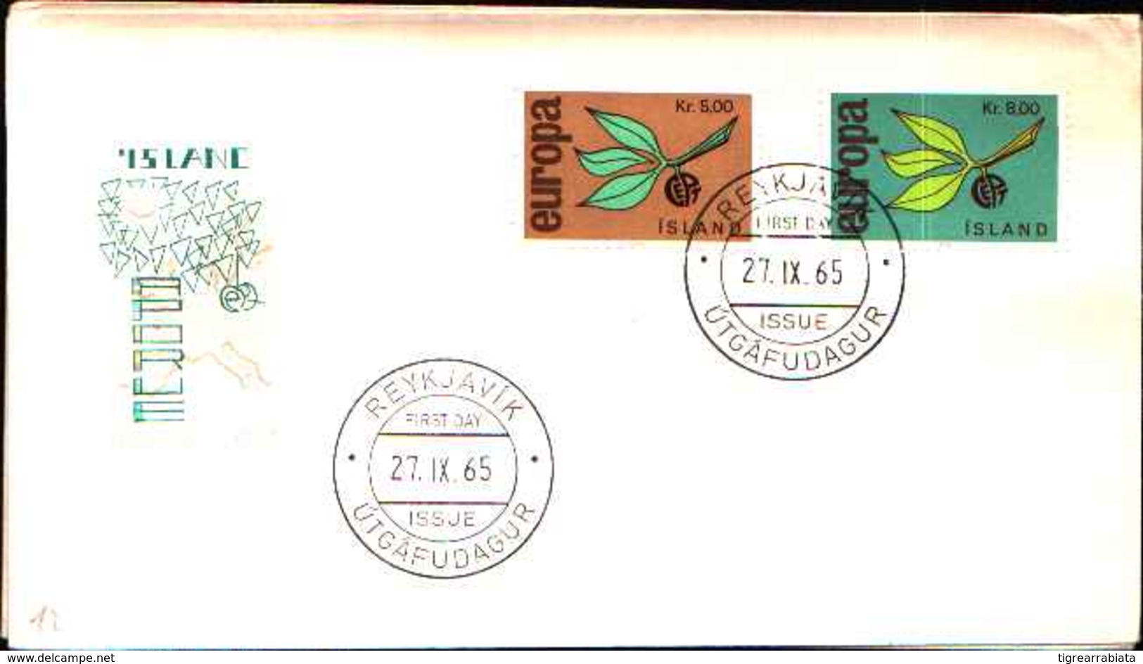 12662a) Island-  F.D.C.SERIE COMPLETA  - EUROPA  CEPT DEL1965 - FDC