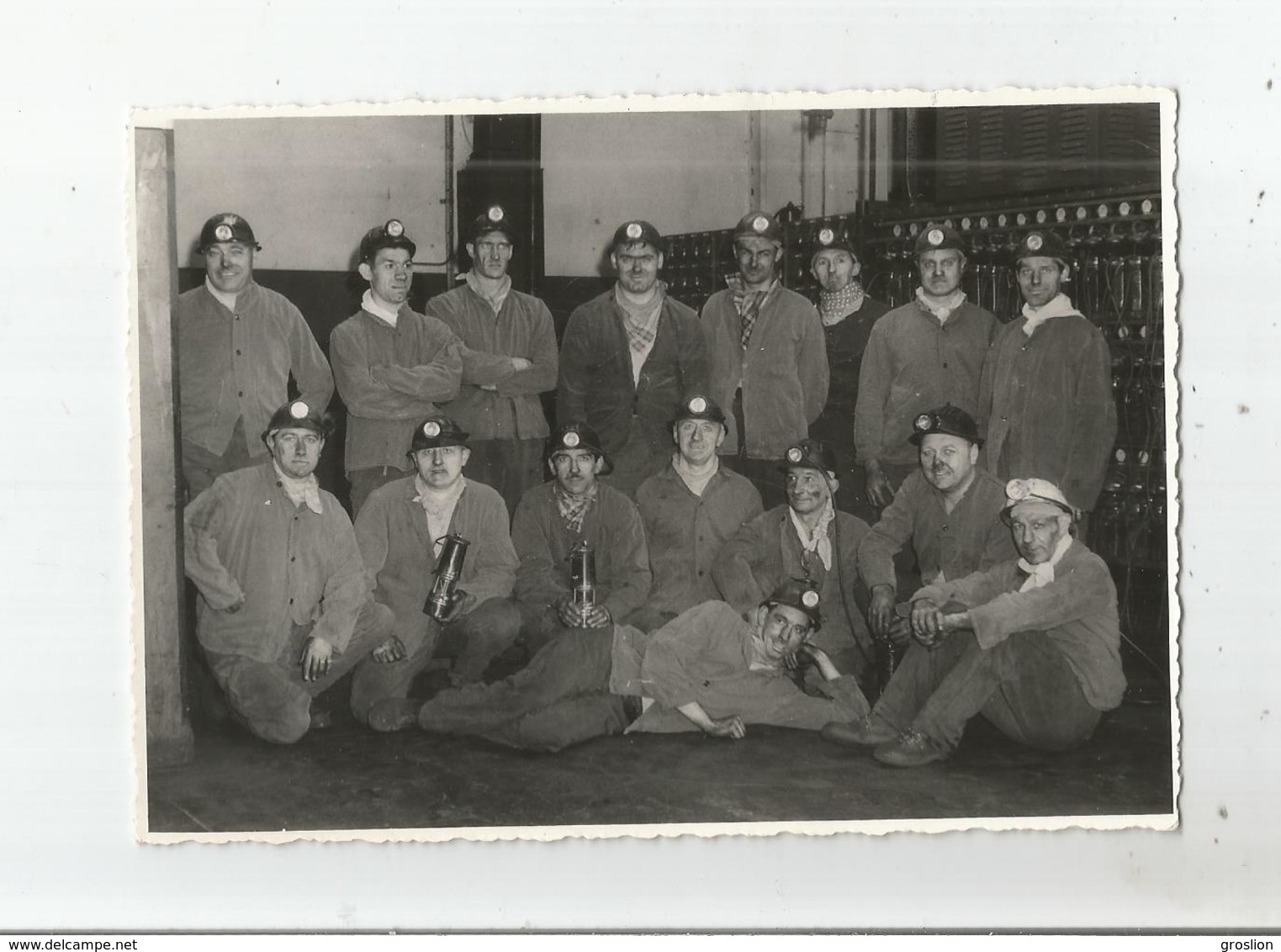 CHARBONNAGE DE WATERSCHEI (GENK) BELGIQUE CARTE  PHOTO AVEC MINEURS (PHOTO L WITHOFS MASSA) - Genk