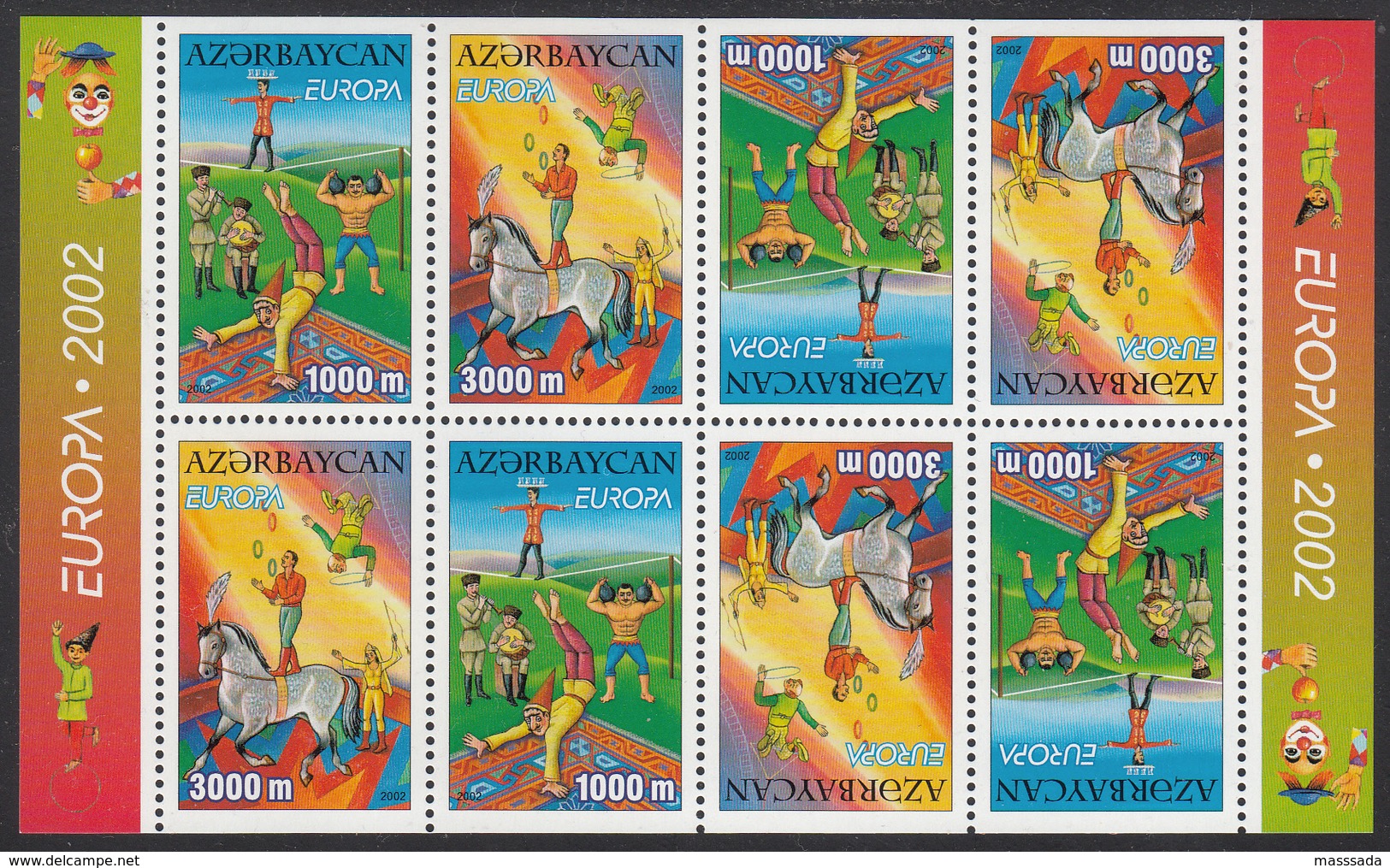 AZERBAIJAN  EUROPA  2002  ** MNH  MINI-SHEET - 2002