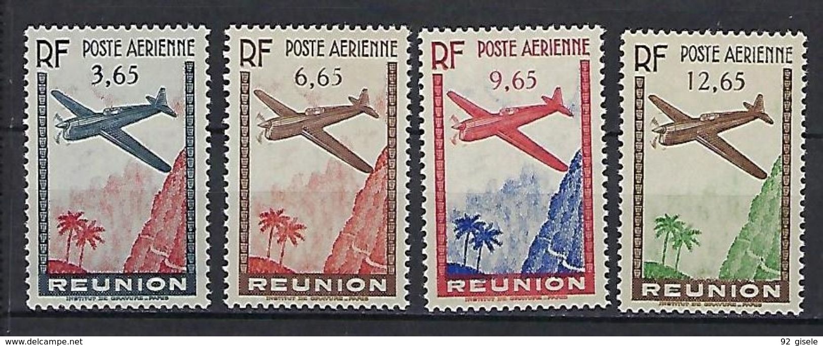 Reunion Aerien YT 2 à 5 (PA) " Avions En Vol " 1938 Neuf* - Airmail