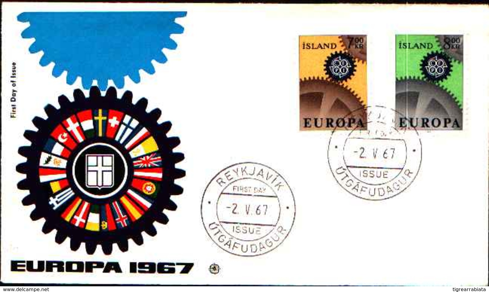 12665a) Island-  F.D.C.SERIE COMPLETA  - EUROPA  CEPT DEL1967 - FDC