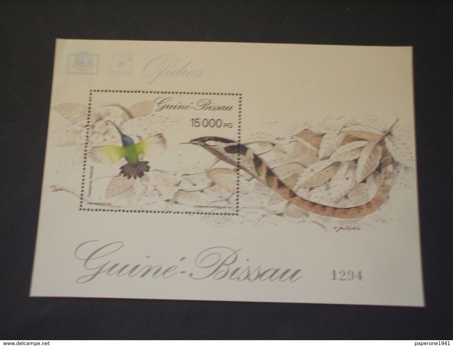 GUINE' BISSAU - BF 1994 UCCELLO/SERPENTE - NUOVO(++) - Guinea-Bissau