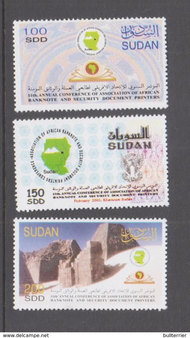 SUDAN -   2003 - BANKNOTE PRINTERS CONFERENCE SET OF 3  MINT NEVER HINGED ,SG CAT £47 - Sudan (1954-...)