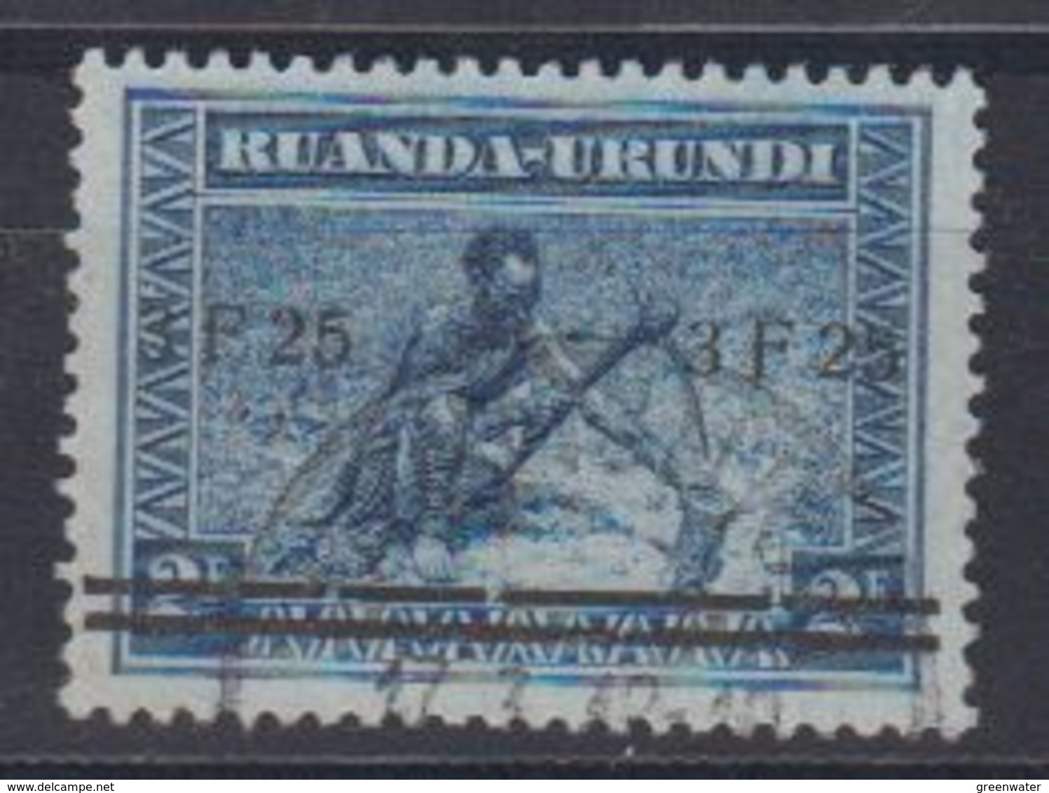 Ruanda-Urundi 1941 "Meulemans" 3.25Fr On 2Fr Used (44013B) Ca Usumbura - Used Stamps