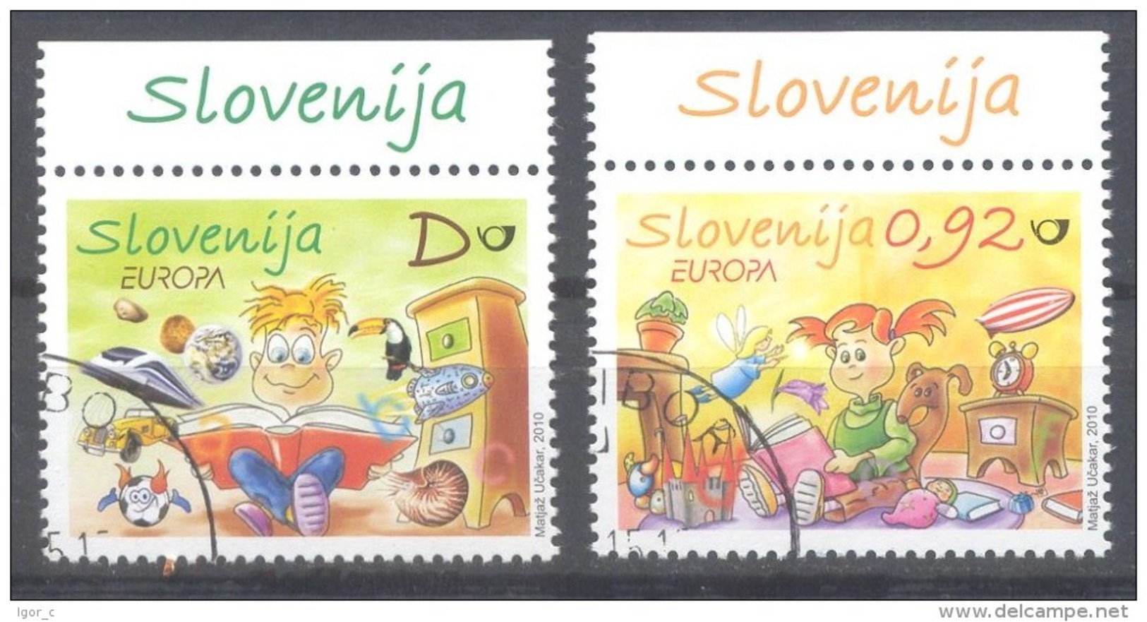 Slovenia Slovenie Slowenien 2010:Europa Cept Used CTO Stamps Michel 851 - 852; Fauna Flora Car - Slowenien