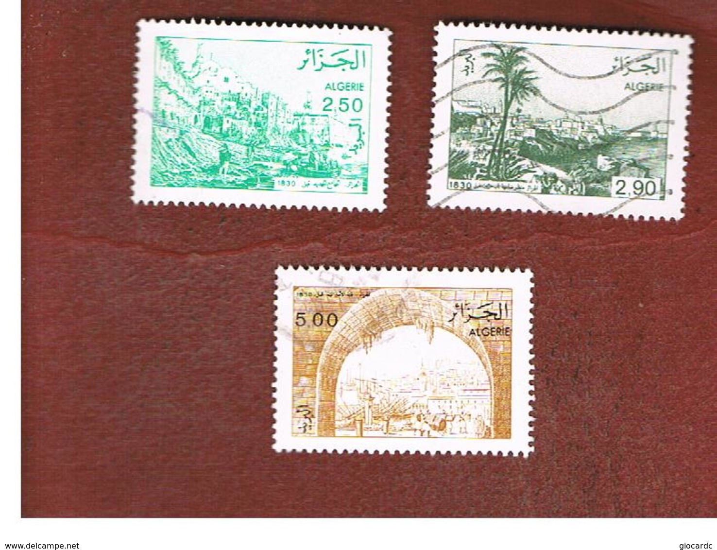 ALGERIA - SG 999.1001 -  1989 VIEWS OF ALGERIA BEFORE 1930 : COMPLET SET OF 3  - USED ° - Algeria (1962-...)