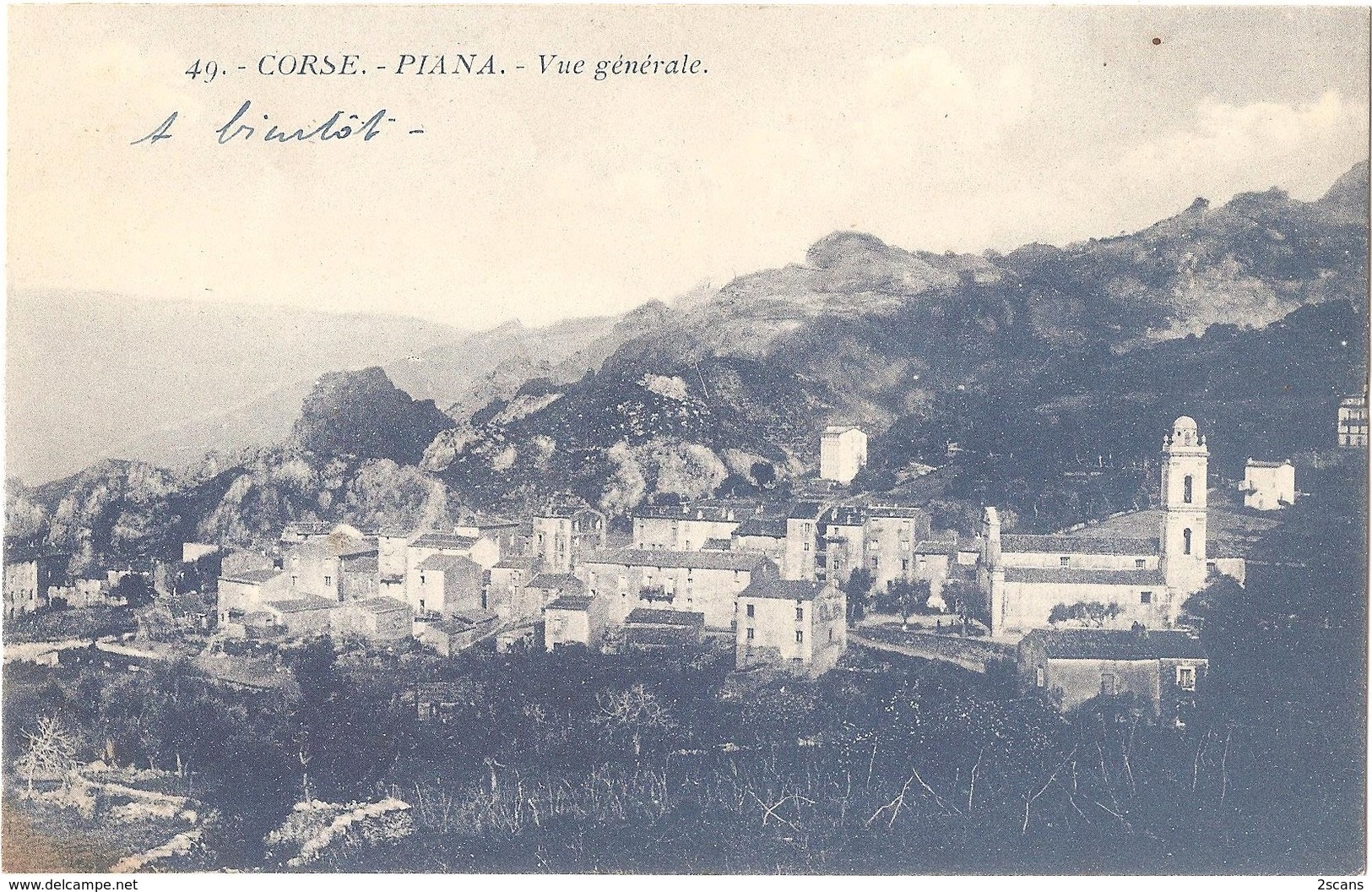 Dépt 20 - PIANA - Vue Générale - (Éditeur : A. TOMASI, N° 49) - Corse - Altri & Non Classificati