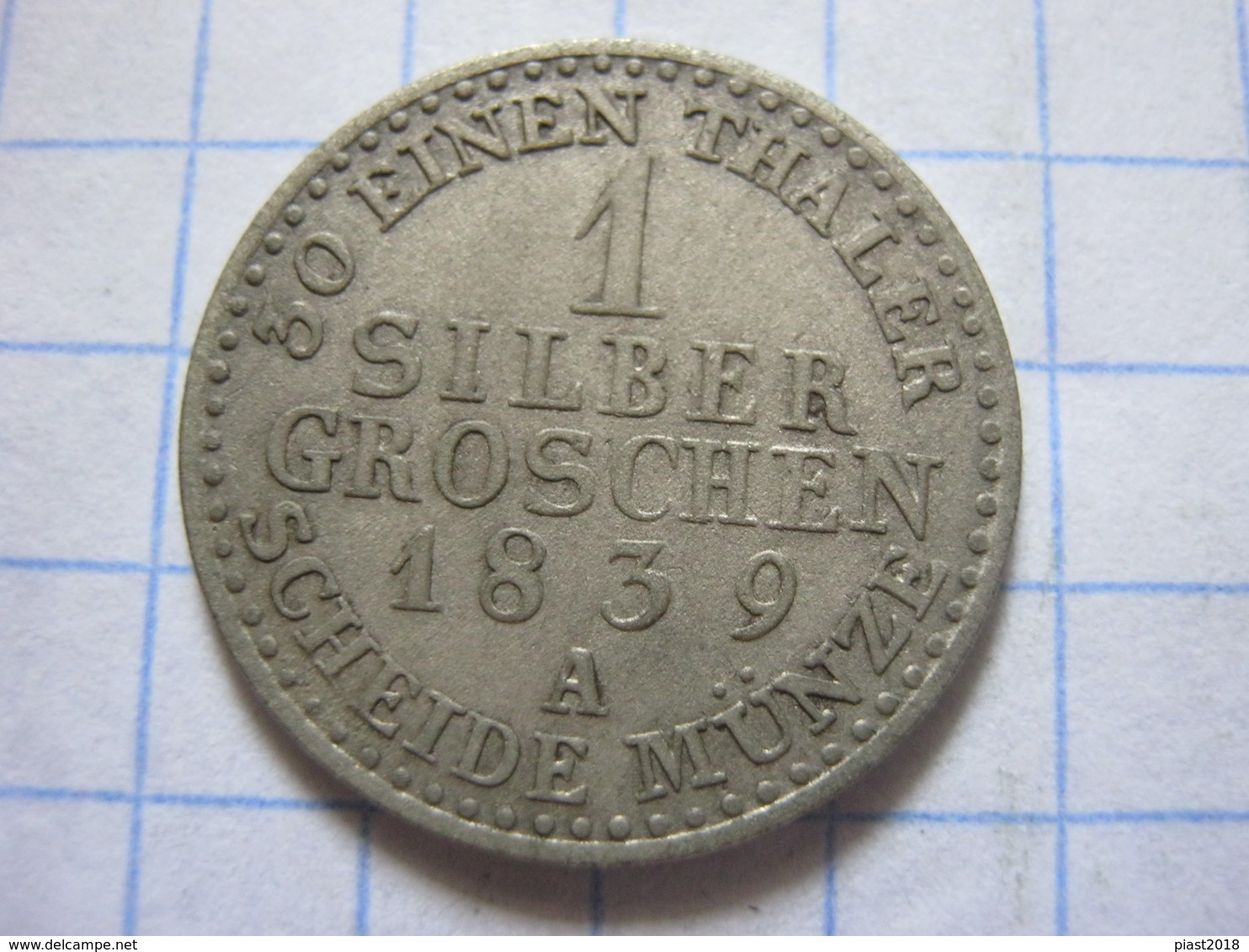 Prussia 1 Silbergroschen 1839 (A) - Piccole Monete & Altre Suddivisioni