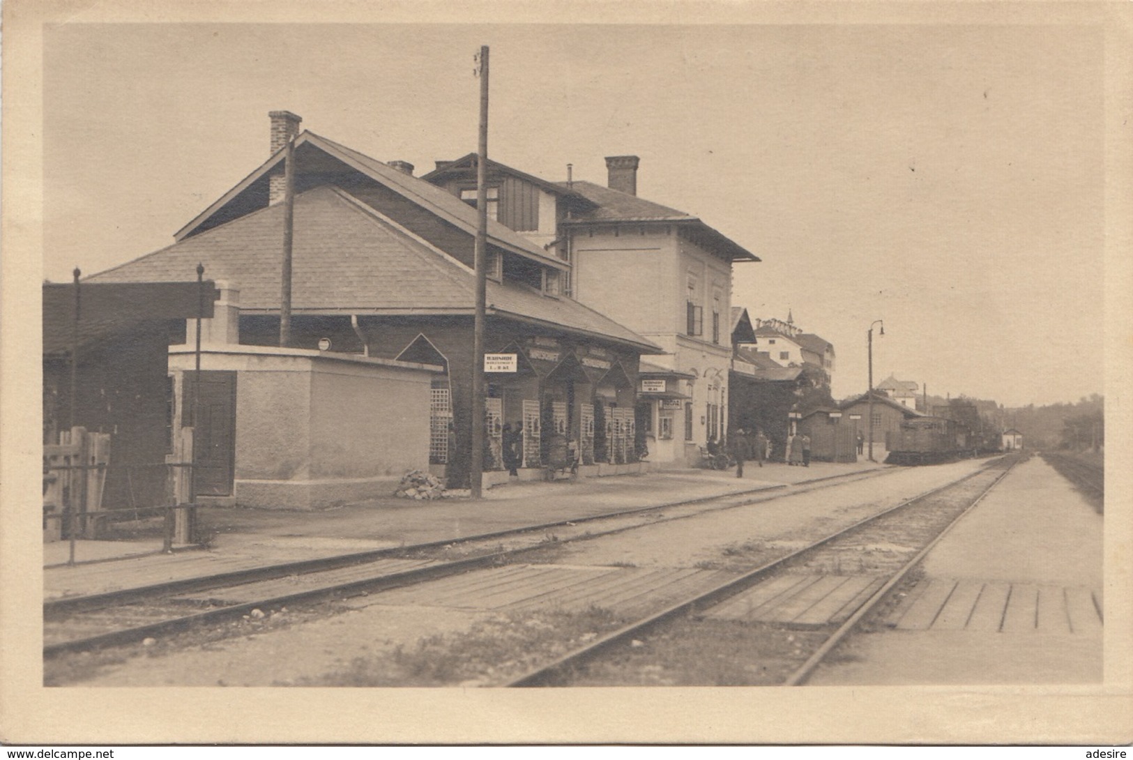 BAD SCHALLERBACH OÖ Bahnhof Fotokarte Gel.1925, Gute Erhaltung - Bad Schallerbach