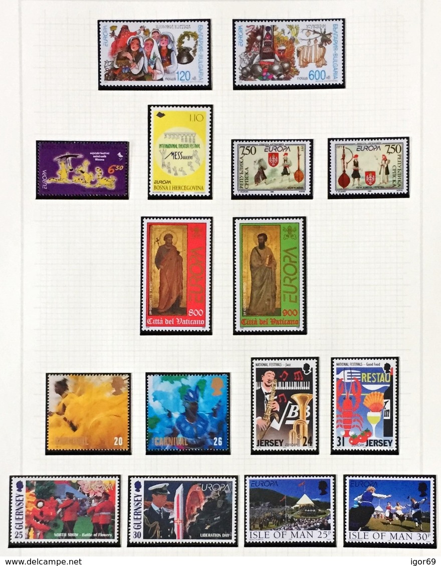 1998 Europa-CEPT  Festivals And National Celebrations Complete Year Set With Blocks - 1998