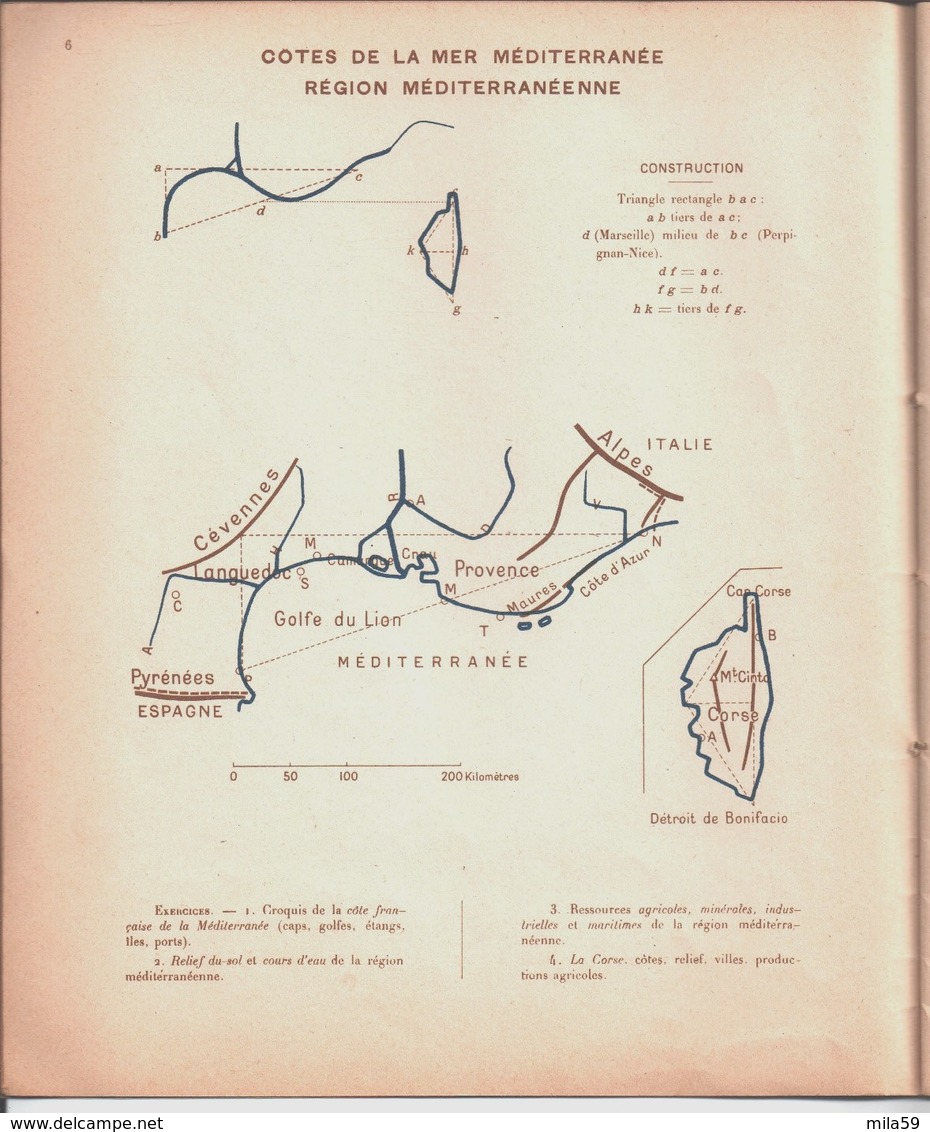 Cahier De Cartographie Par Antonin Fraysse. France Et D' Outremer. Librairie Armand Colin Paris V°. 1957 - Fichas Didácticas