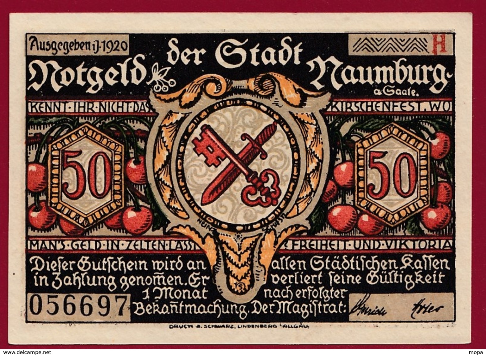 Allemagne 1 Notgeld 50 Pfenning Stadt Naumburg Dans L 'état   Lot N °4394 - Collections