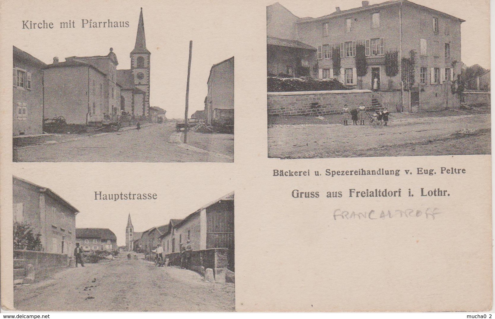 57 -  FRANCALTROFF - 3 VUES - BOULANGERIE - EGLISE ET RUE - Other & Unclassified