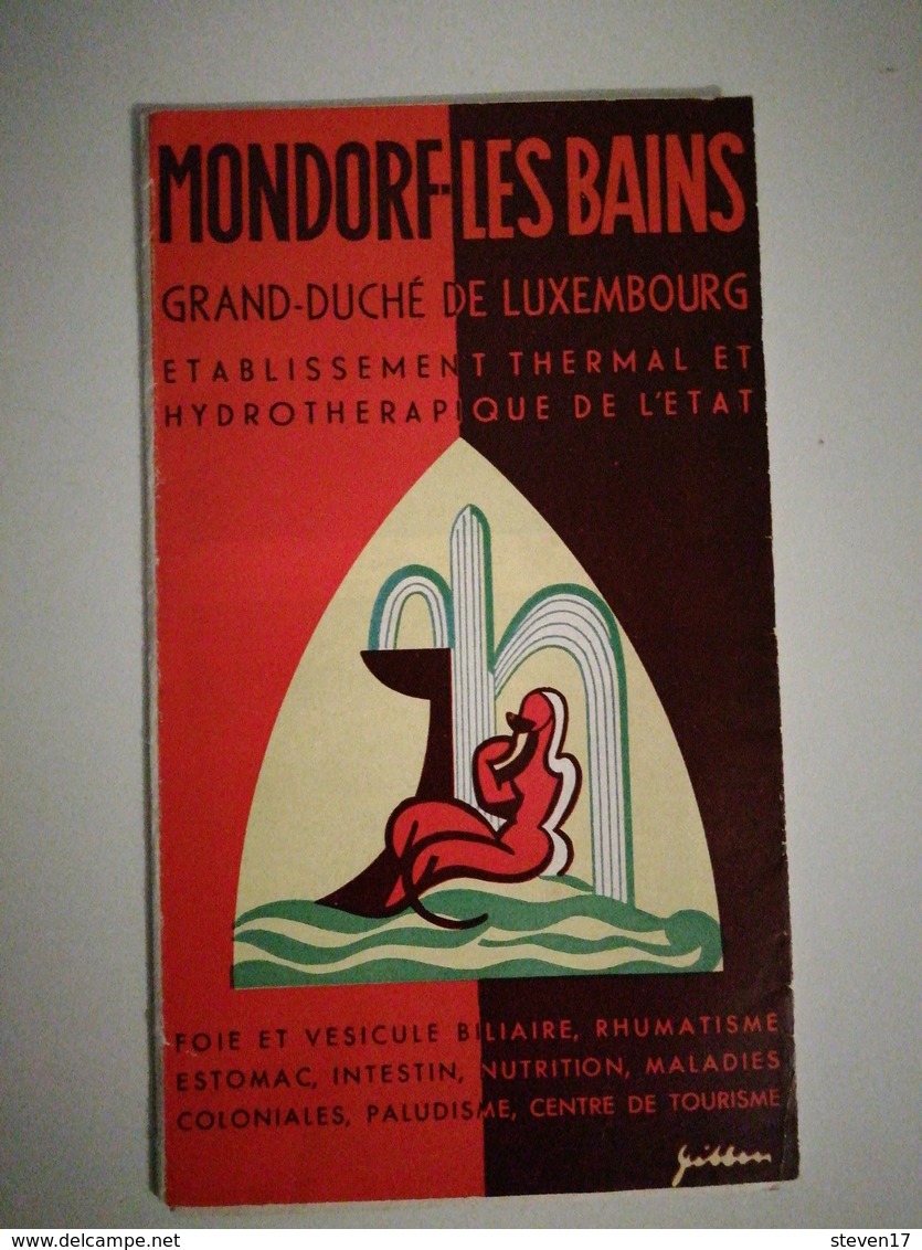 MONDORF-LES-BAINS ÉTABLISSEMENT THERMAL GRAND DUCHÉ DE LUXEMBOURG 1952 - Dépliants Touristiques