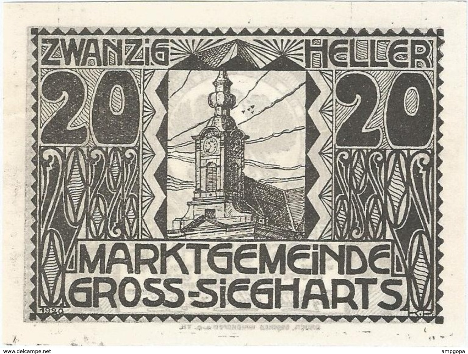 Austria (NOTGELD) 20 Heller Gross-Siegharts 31-12-1920 Kon 297 A.2 UNC Ref 3595-1 - Austria