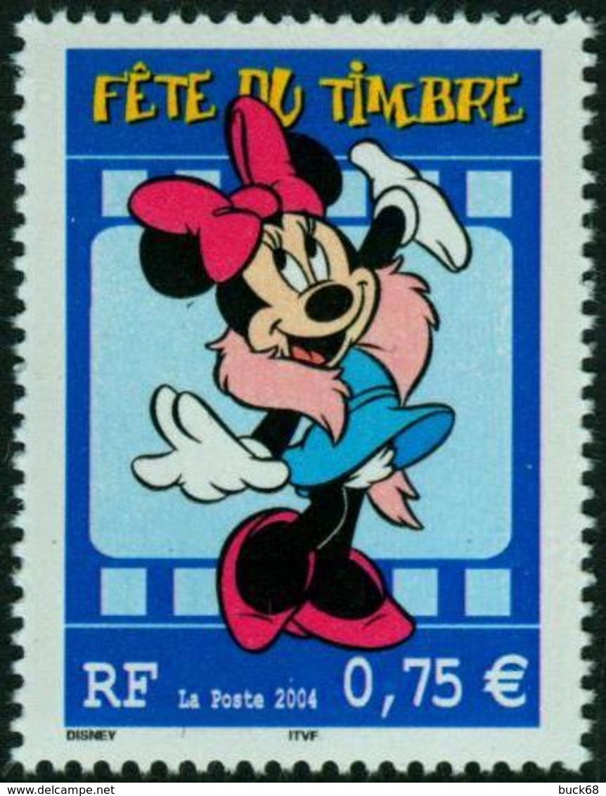 FRANCE 3643 ** Hommage à WALT DISNEY Avec Le Héros MICKEY : La Sémillante MINNIE Cartoon Comics Strip - Unused Stamps