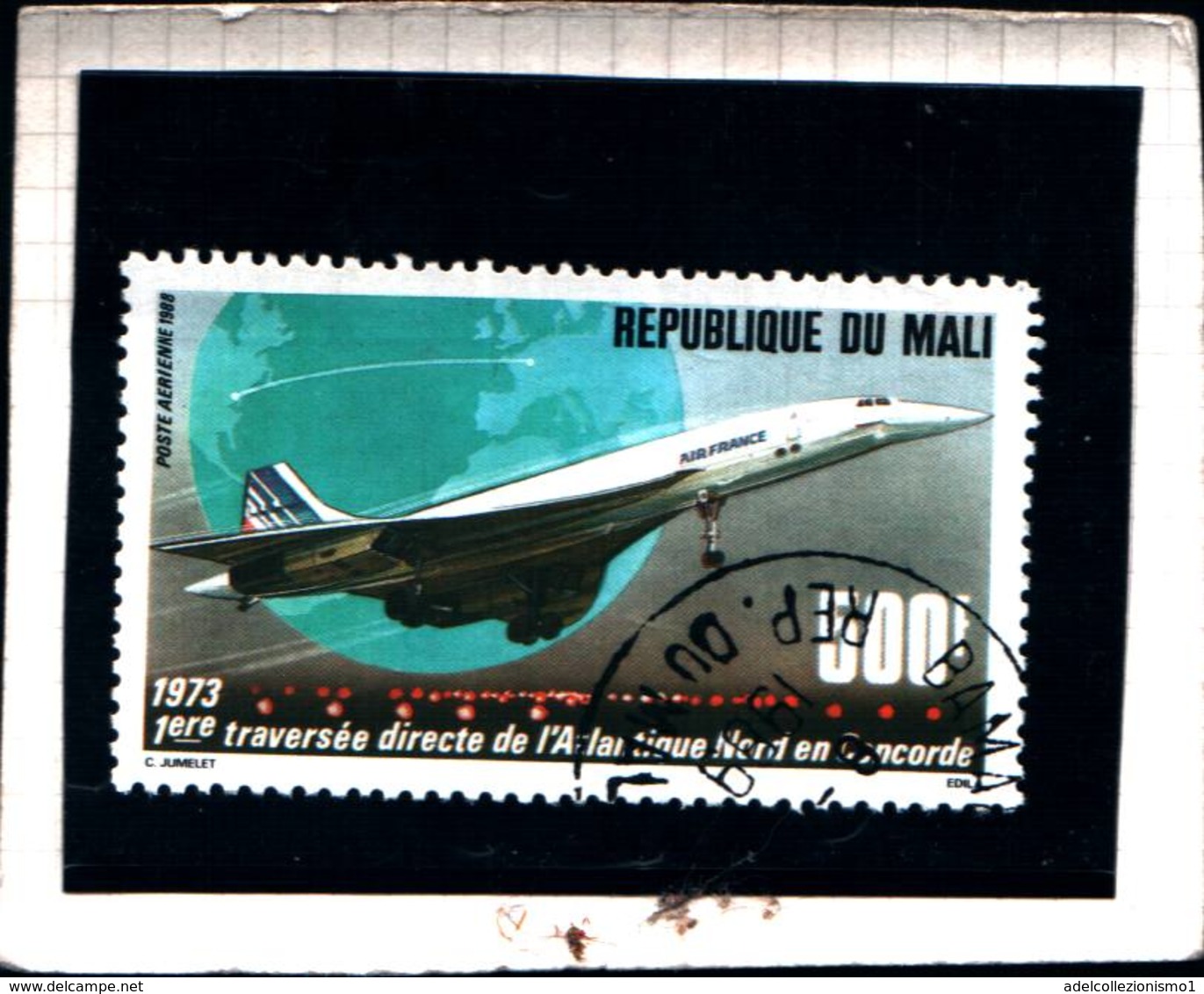 6394b) Mali 1988 1109 C543 15th Ann 1st Transatlantic Flight Concorde AEREO. -USATO - Mali (1959-...)