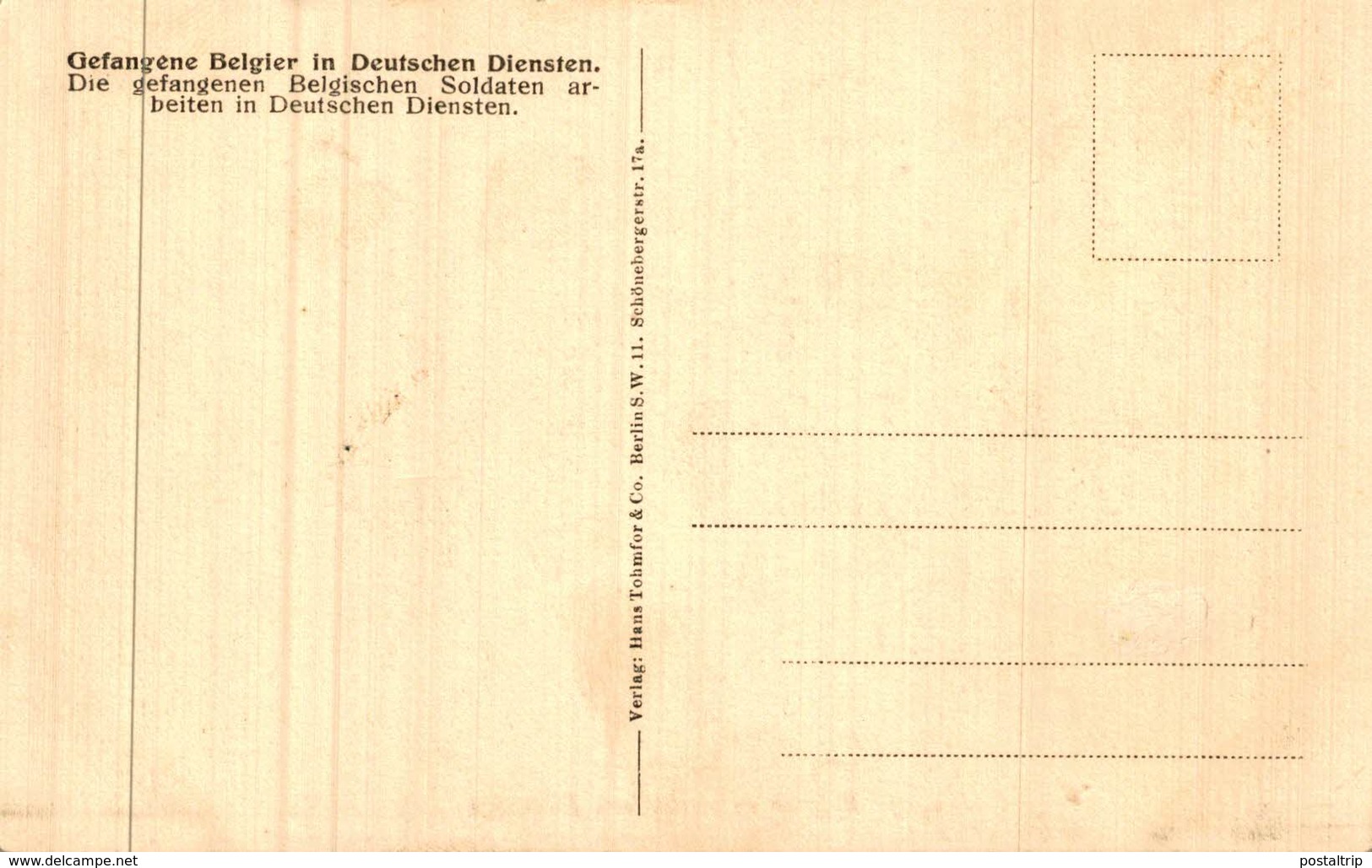 GEFANGENE BELGIER IN DEUTSCHEN DIENSTEN  KRIEGSGEFANGENEN  KRIJGSGEVANGENEN - Guerra 1914-18