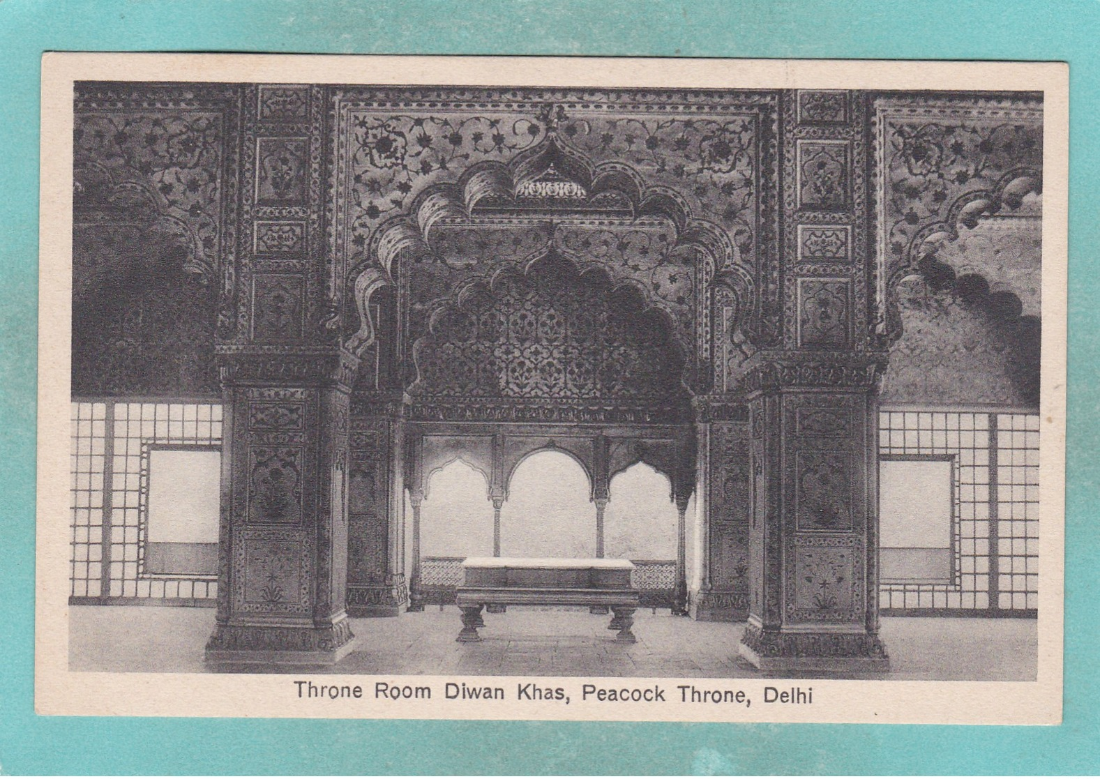 Small Old Postcard Of Throne Room Diwan Khas,Peacock Throne,Delhi, India,S1. - Indien