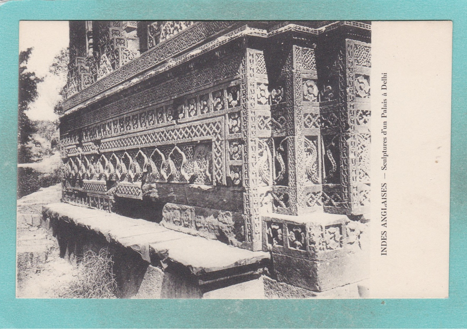 Small Old Postcard Of Sculptures D`un Palais A Delhi,Delhi, India,S1. - India