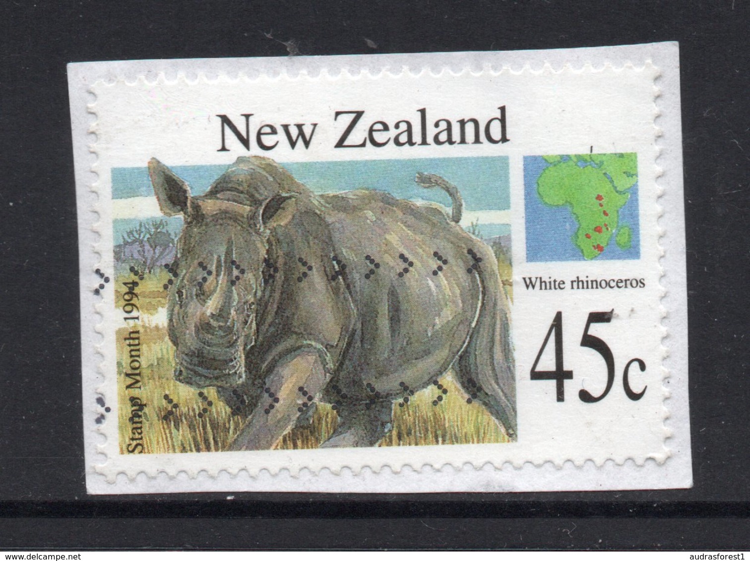 45c New Zealand Postally Used Stamp On Paper - Collections, Lots & Series