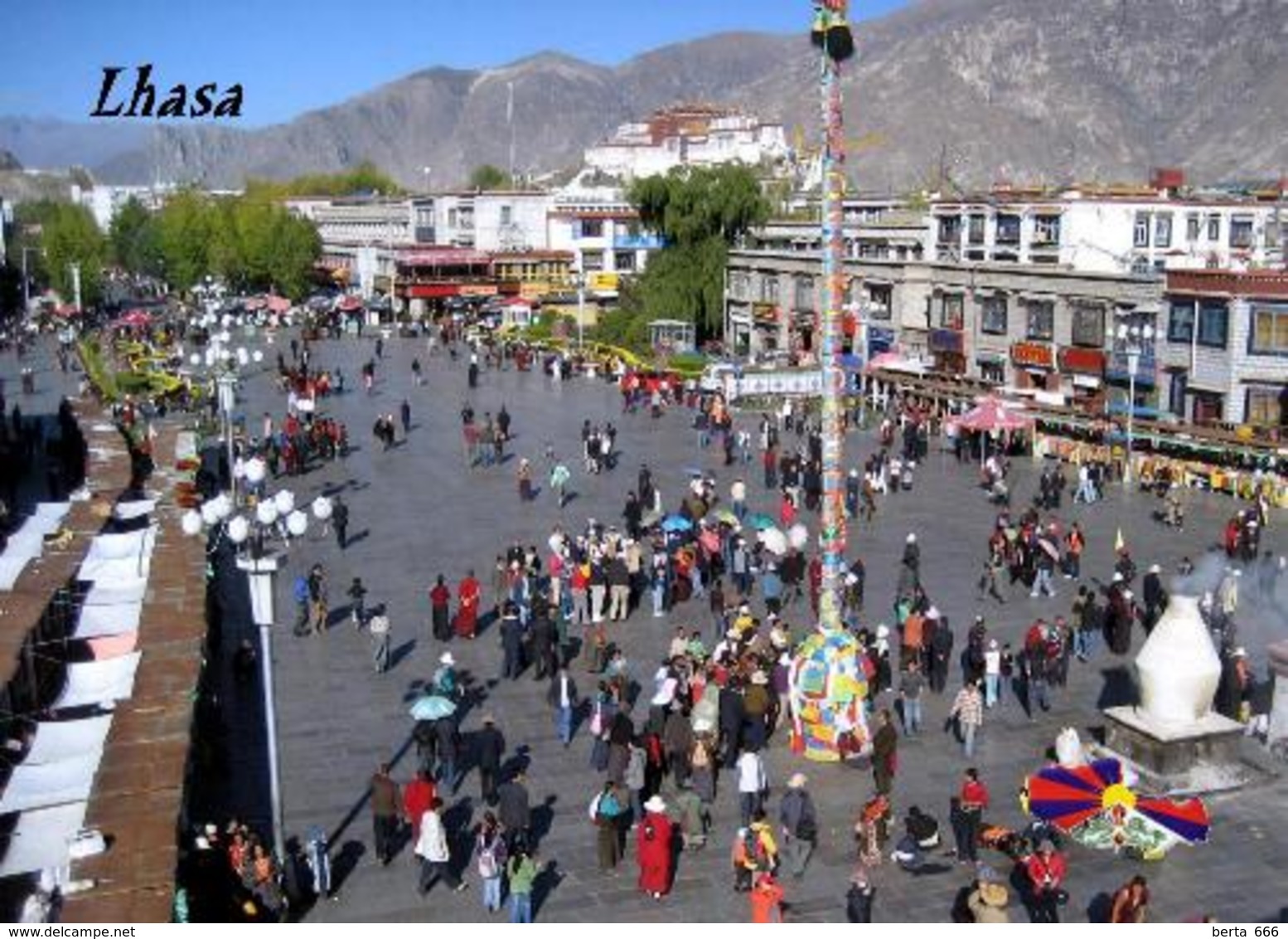 Tibet Lhasa Jokhang Square New Postcard - Tibet