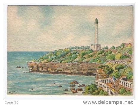 CP Barre Et Dayez - BIARRITZ - Le Phare Et La Pointe Saint-Martin - N° 2067 G - Illustrateur Barday - Biarritz