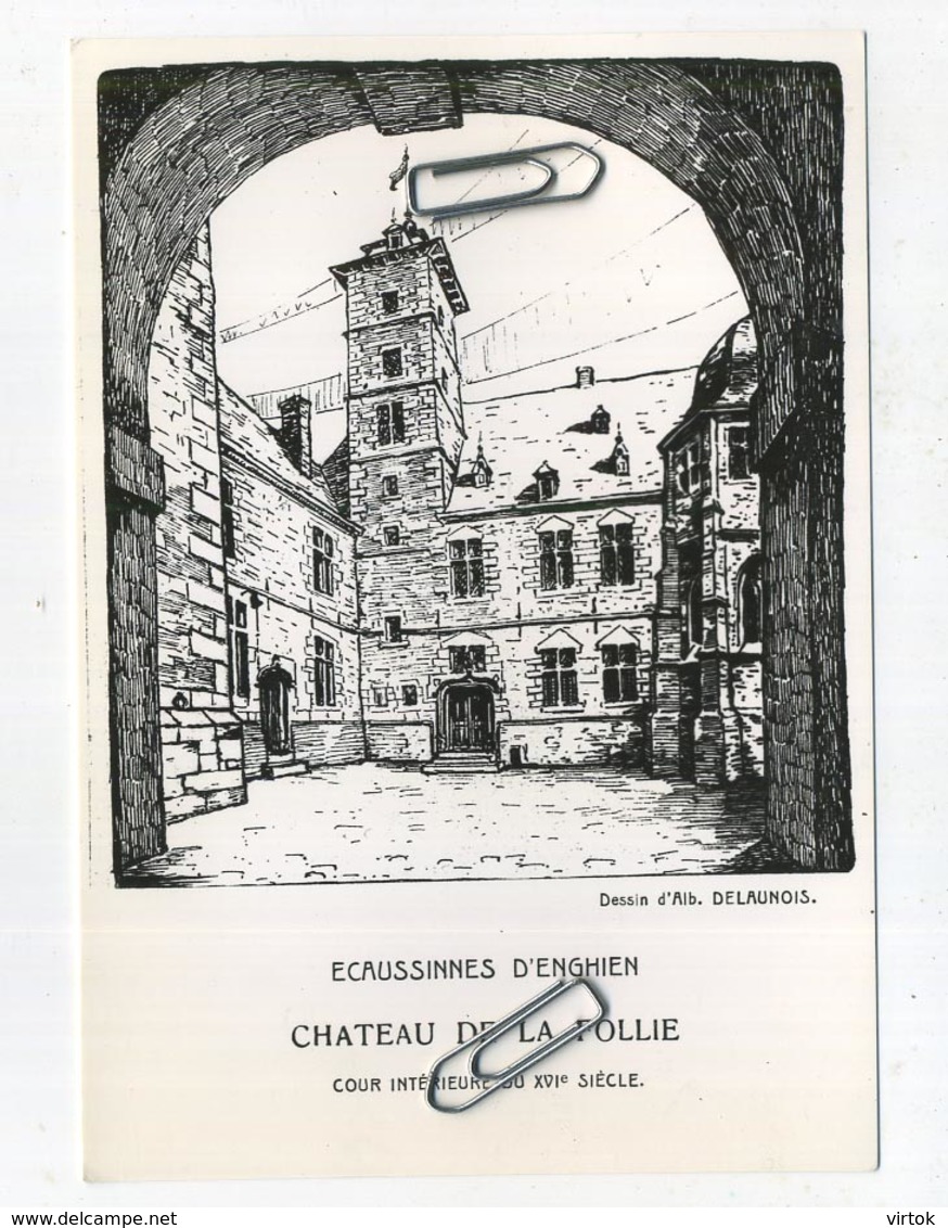 Ecaussinnes D'Enghien : Chateau De La Follie       (   15 X 10.5  Cm ) - Andere & Zonder Classificatie