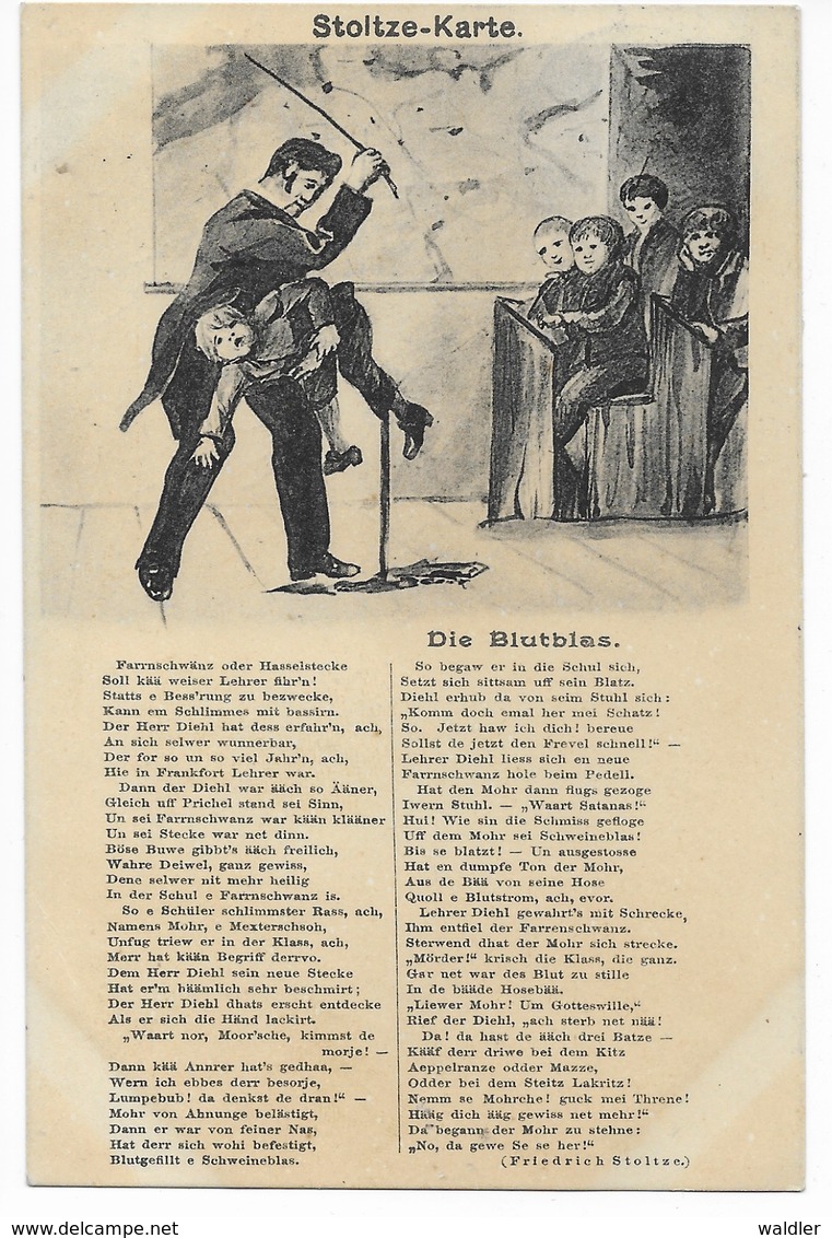 STOLTZE-POSTKARTE  "DIE BLUTBLAS"    ~ 1910 - Humour