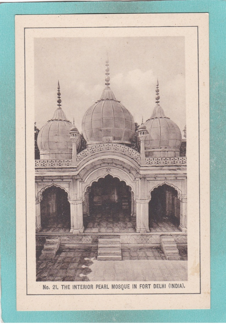 Small Old Postcard Of Pearl Mosque In Fort Delhi,Delhi, India,S6. - India