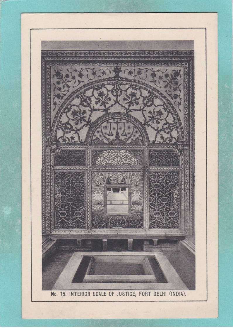 Small Old Postcard Of Scale Of Justice,Delhi, India,S6. - India