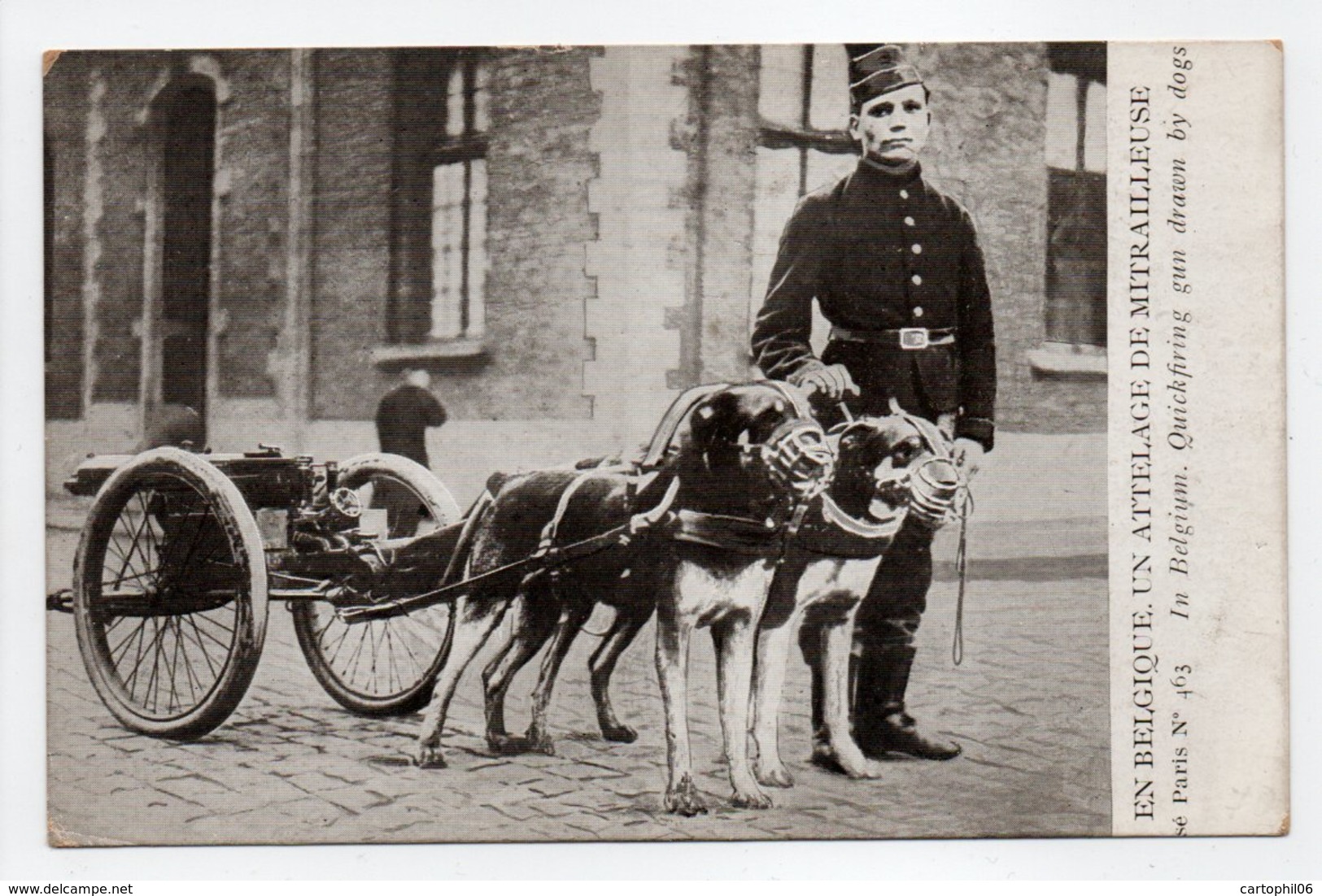 - CPA MILITAIRES - EN BELGIQUE - UN ATTELAGE DE MITRAILLEUSE (attelage De Chiens) - Edition Laureys 463 - - Personen