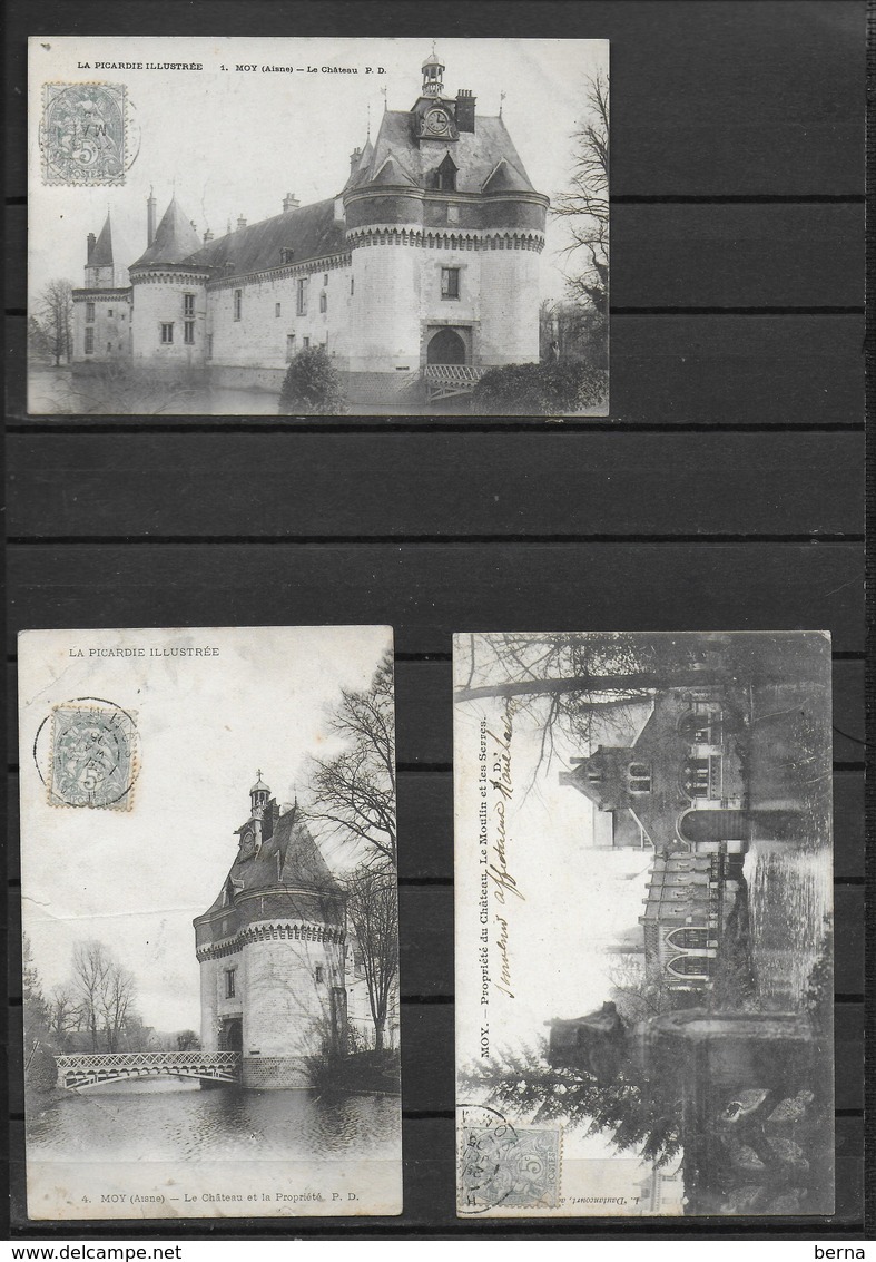 02 MOY LOT 3 CARTES CHATEAU - Other & Unclassified