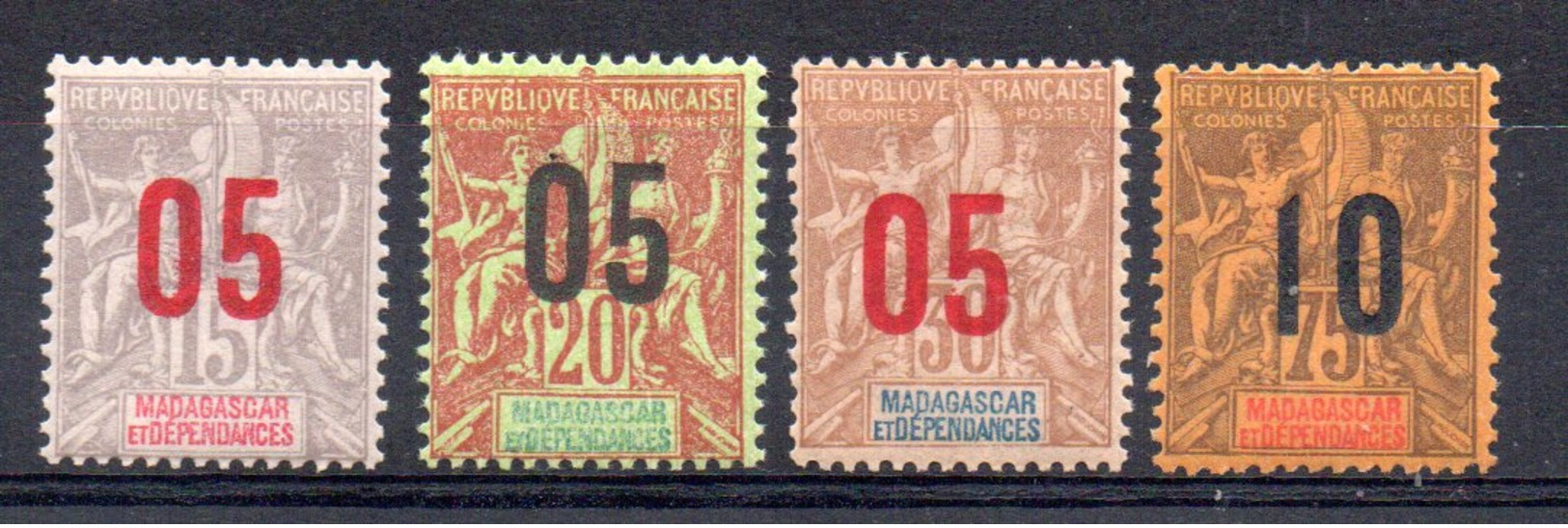 MADAGASCAR - YT N° 111 à 114 - Neufs ** - MNH - Cote: 24,75 € - Unused Stamps