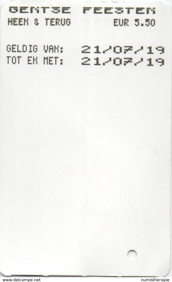 Titre De Transport DE LIJN : Www.delijn.be : 5.50€ Le 21/07/19 à Gand (Gent) - Europe