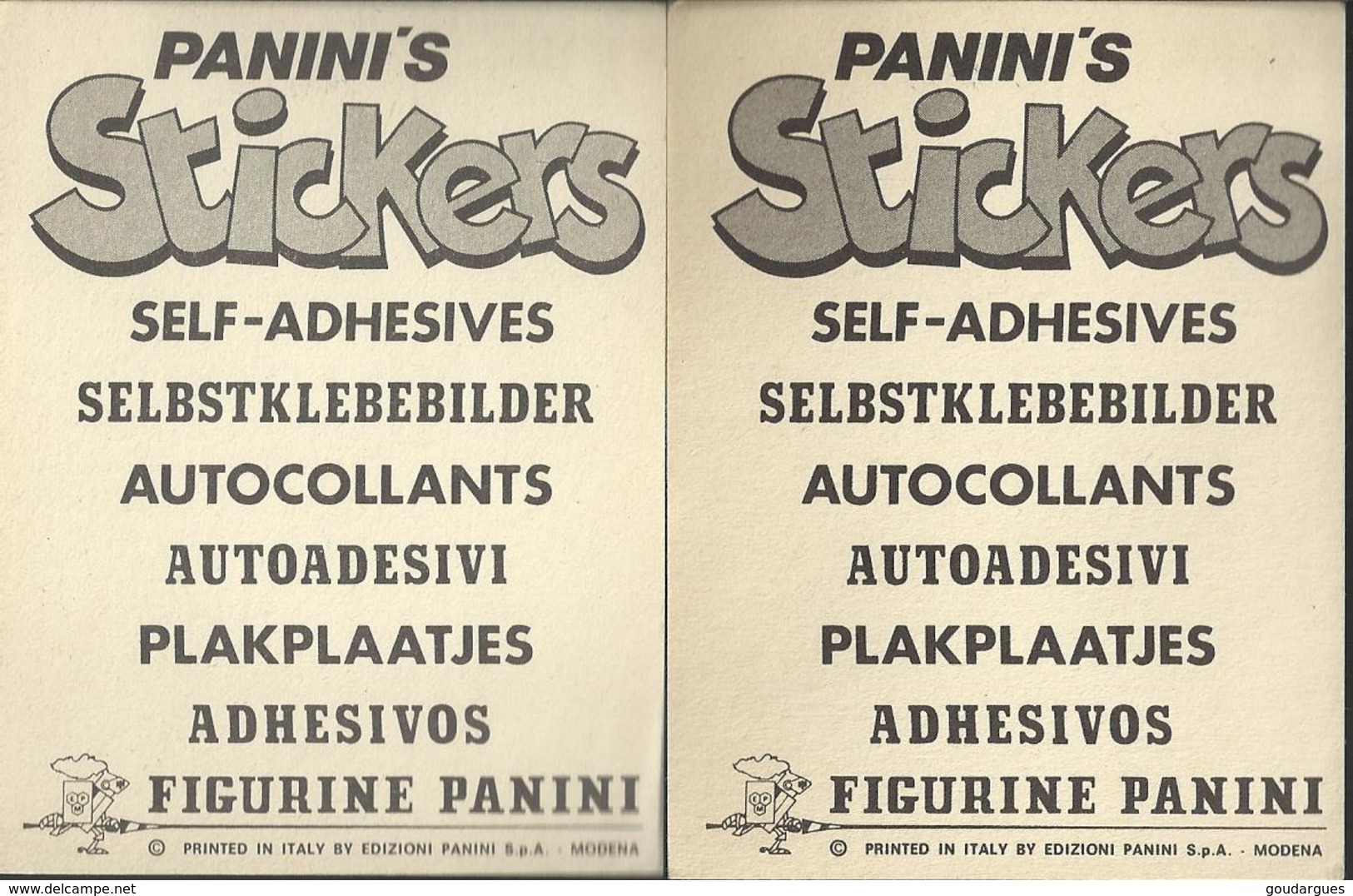 2 Autocollants - Vignette Panini - Triumph - Edizione Italiana