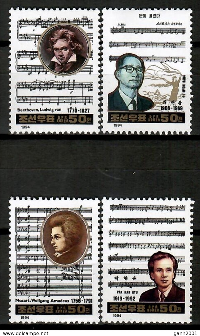 Korea North 1994 Corea / Music Composers Musicians MNH Música Compositores Músicos Musik / Cu12718  36-43 - Música