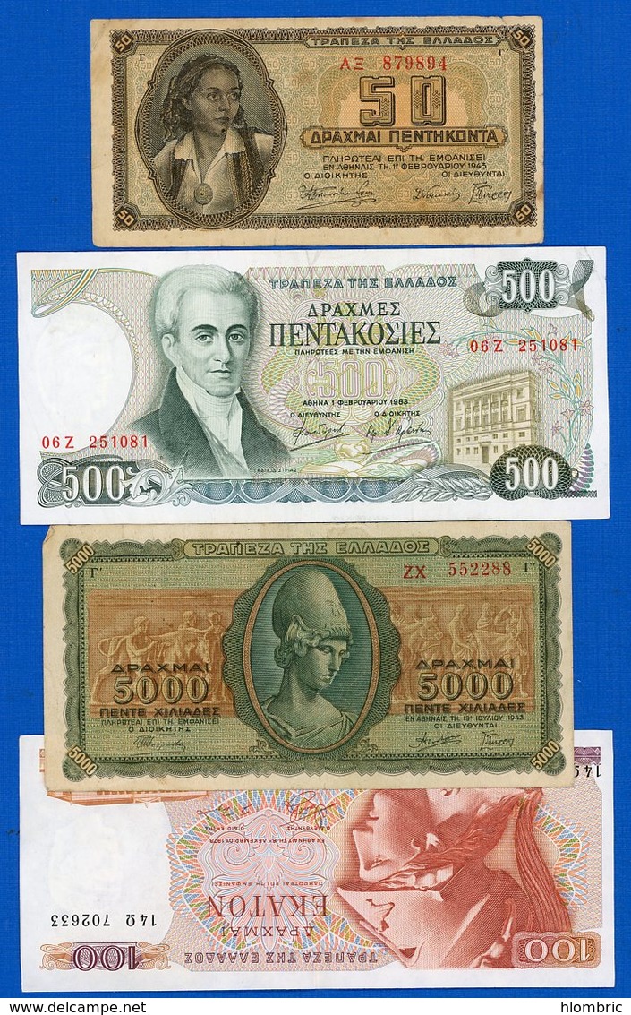 Grèce  7  Billets - Grèce