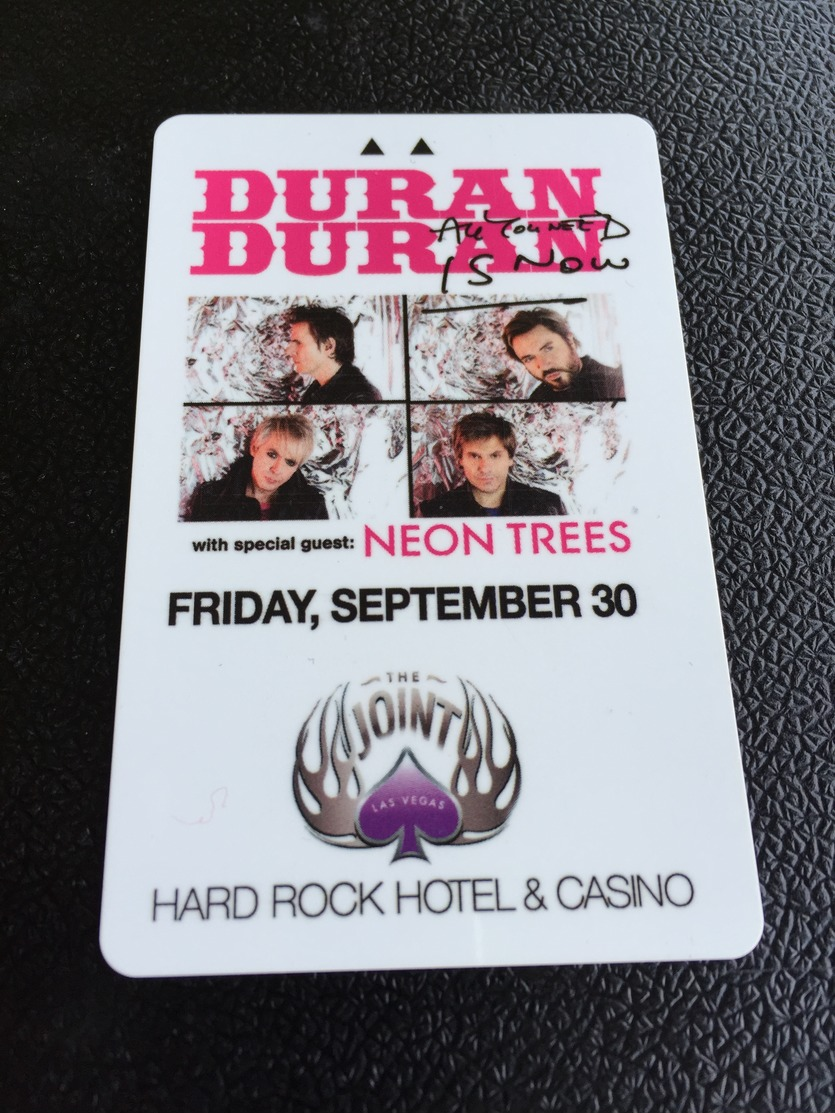 Hotelkarte Room Key Keycard Clef De Hotel Tarjeta Hotel HARD ROCK HOTEL LAS VEGAS DURAN DURAN - Non Classés