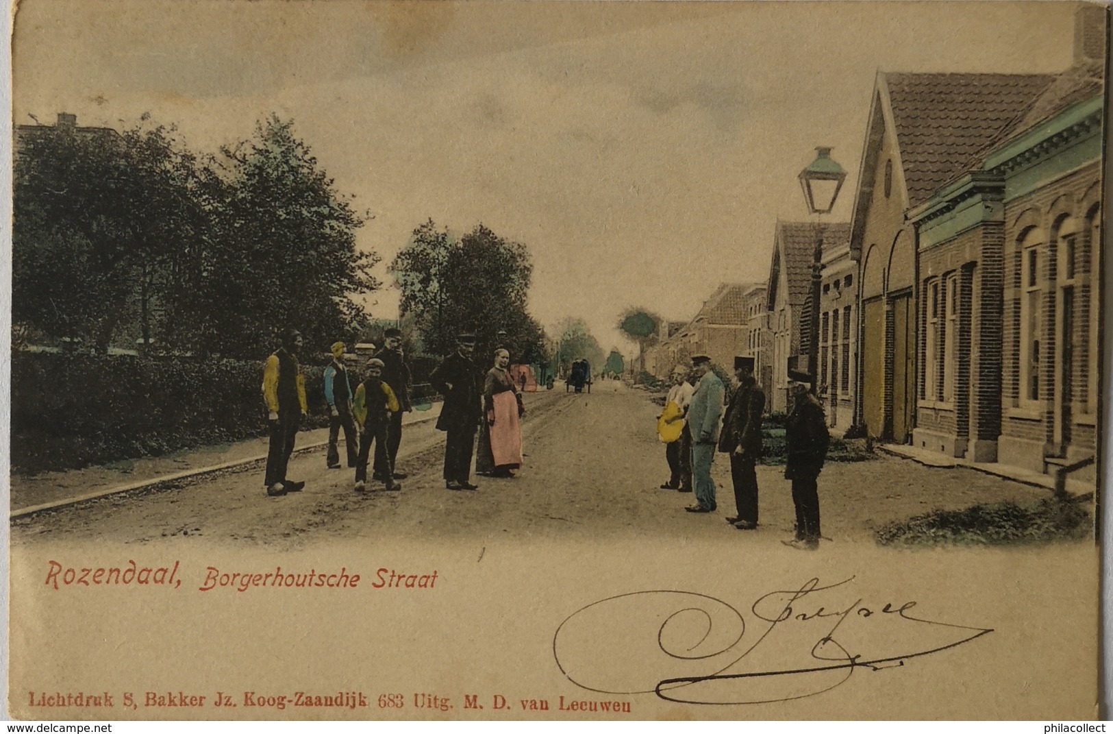 Rozendaal - Roozendaal (N-Br.) Borgerhoutsche Straat ( Kleur) 190? - Roosendaal