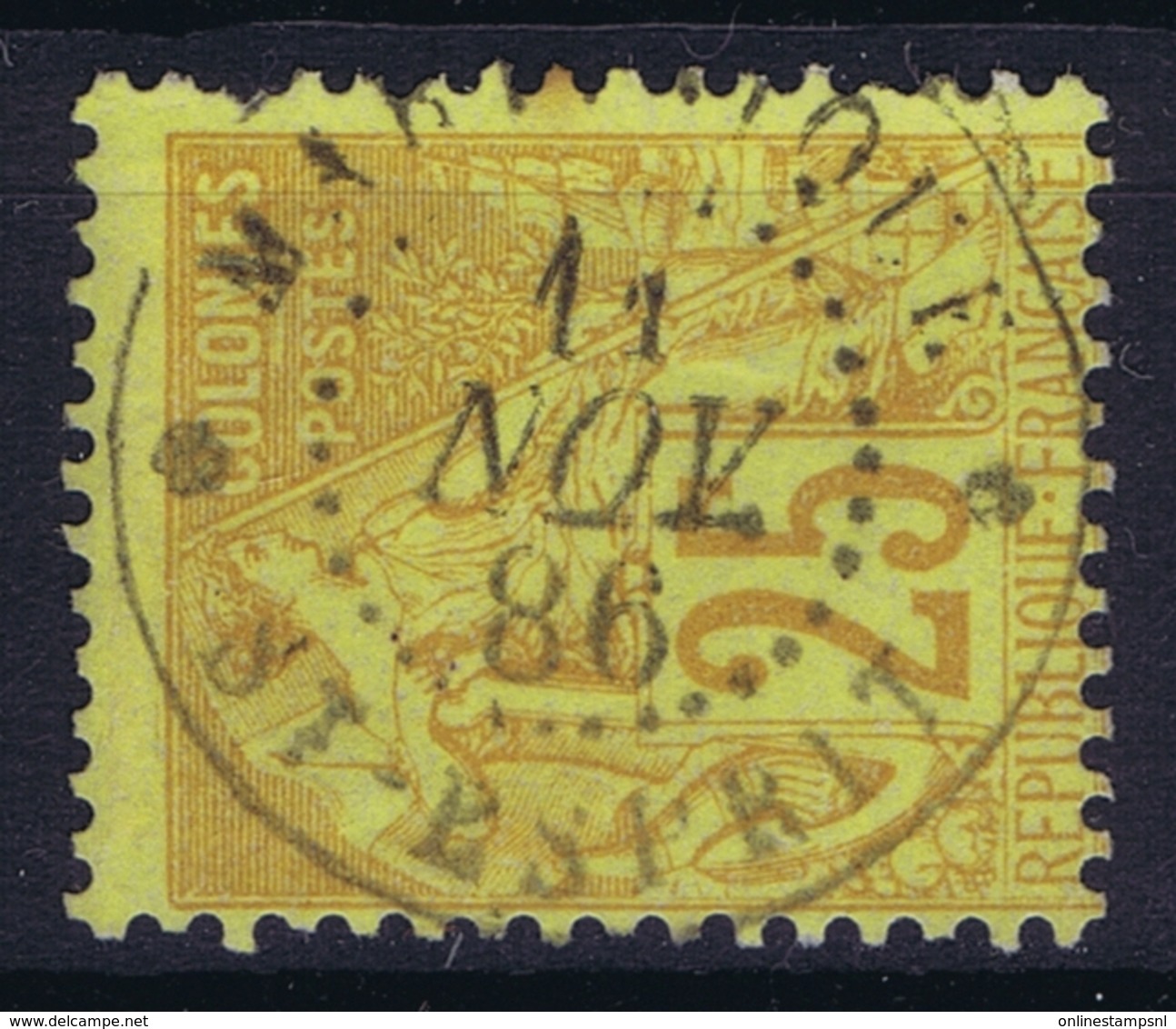 Colonies Gen. Yv 53 Obl./Gestempelt/used Cachet A Date Saint-Esprit Very Light Fold - Alphée Dubois